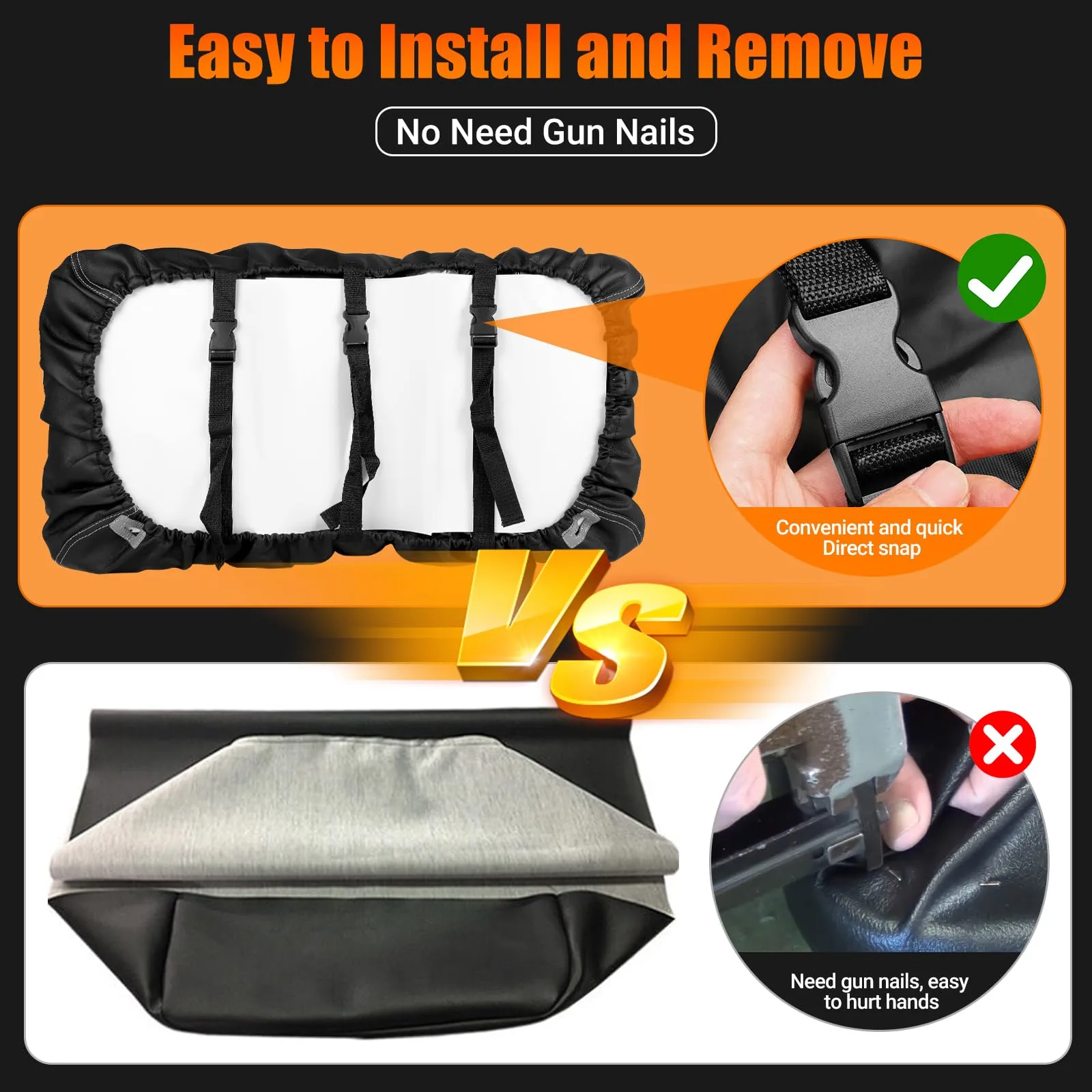 F FINEC GCSC00 Seat Covers for E-Z-GO TXT 1994-2013 image 3