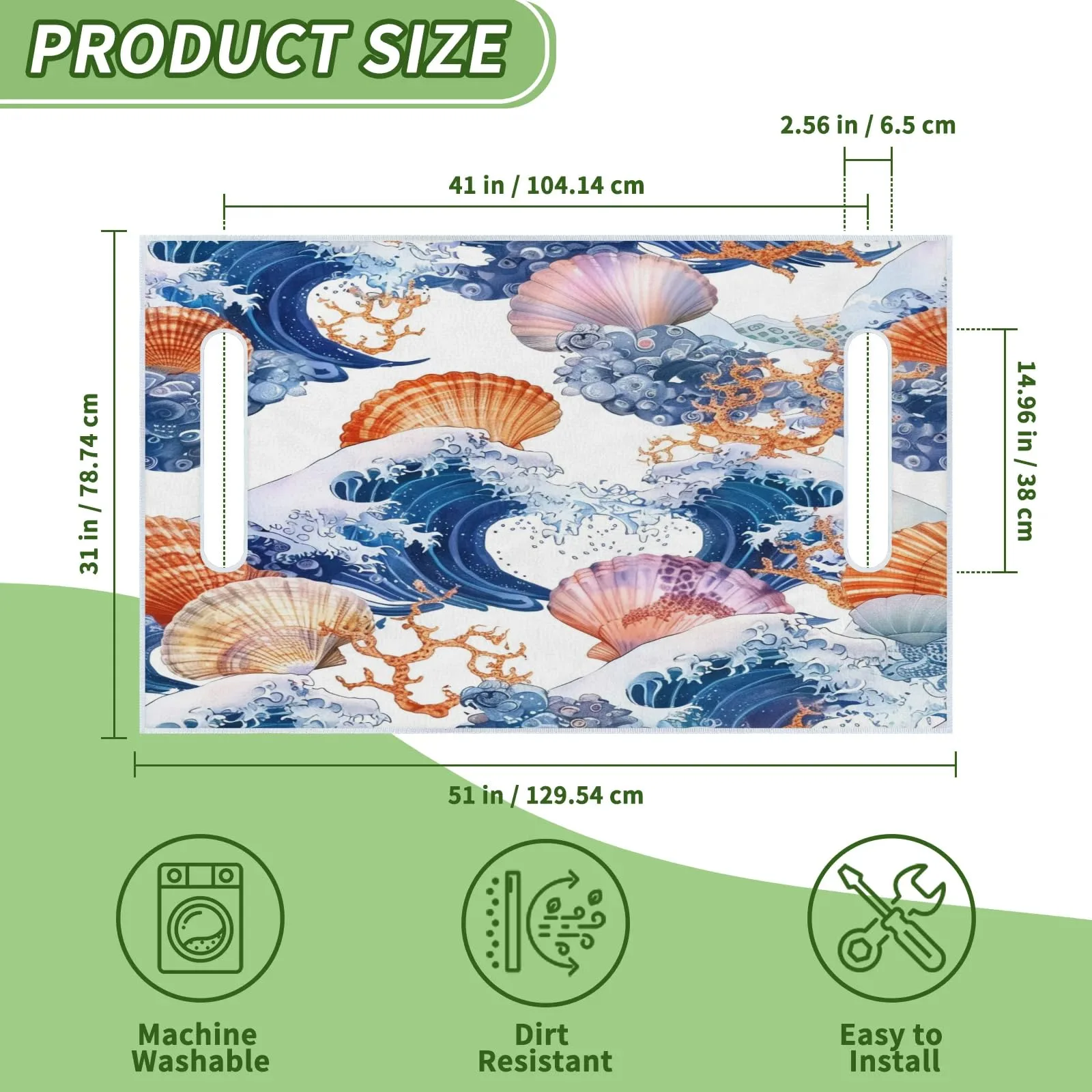 Tiveruda Golf Cart Seat Cover for Double Seats, 51 x 31 in image 2