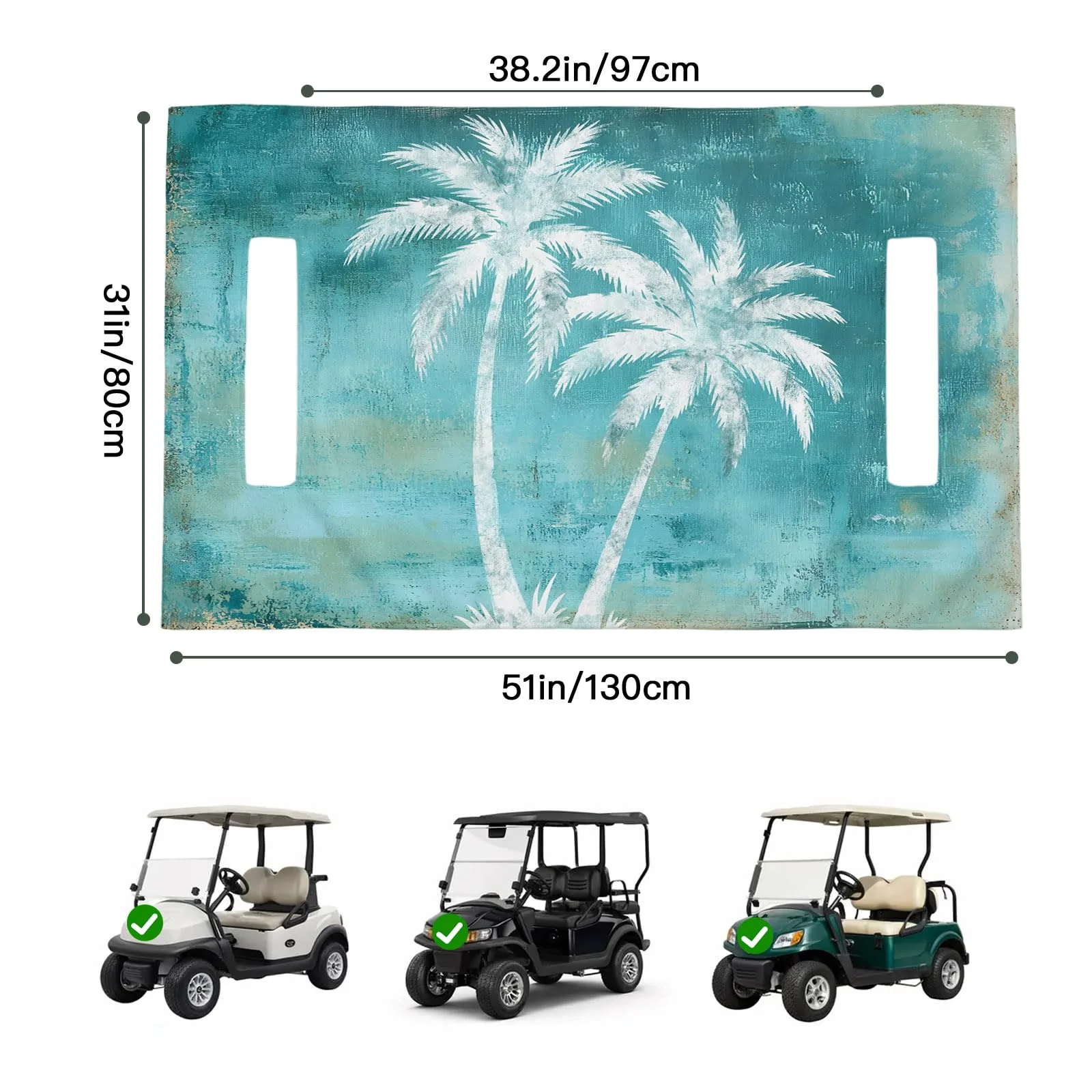 Trosturdspn Golf Cart Seat Towel Blanket, 51 x 31 in image 2