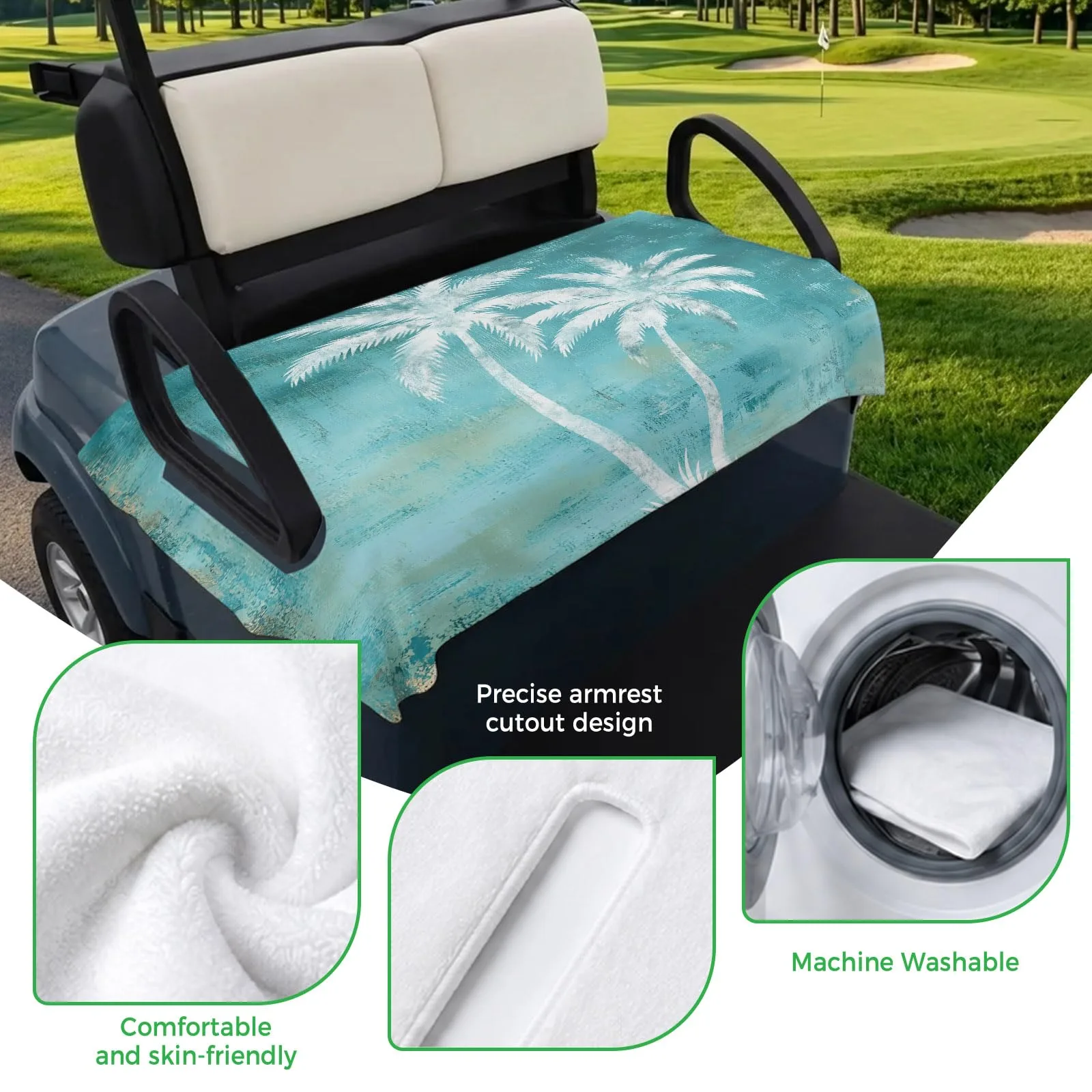 Trosturdspn Golf Cart Seat Towel Blanket, 51 x 31 in image 3