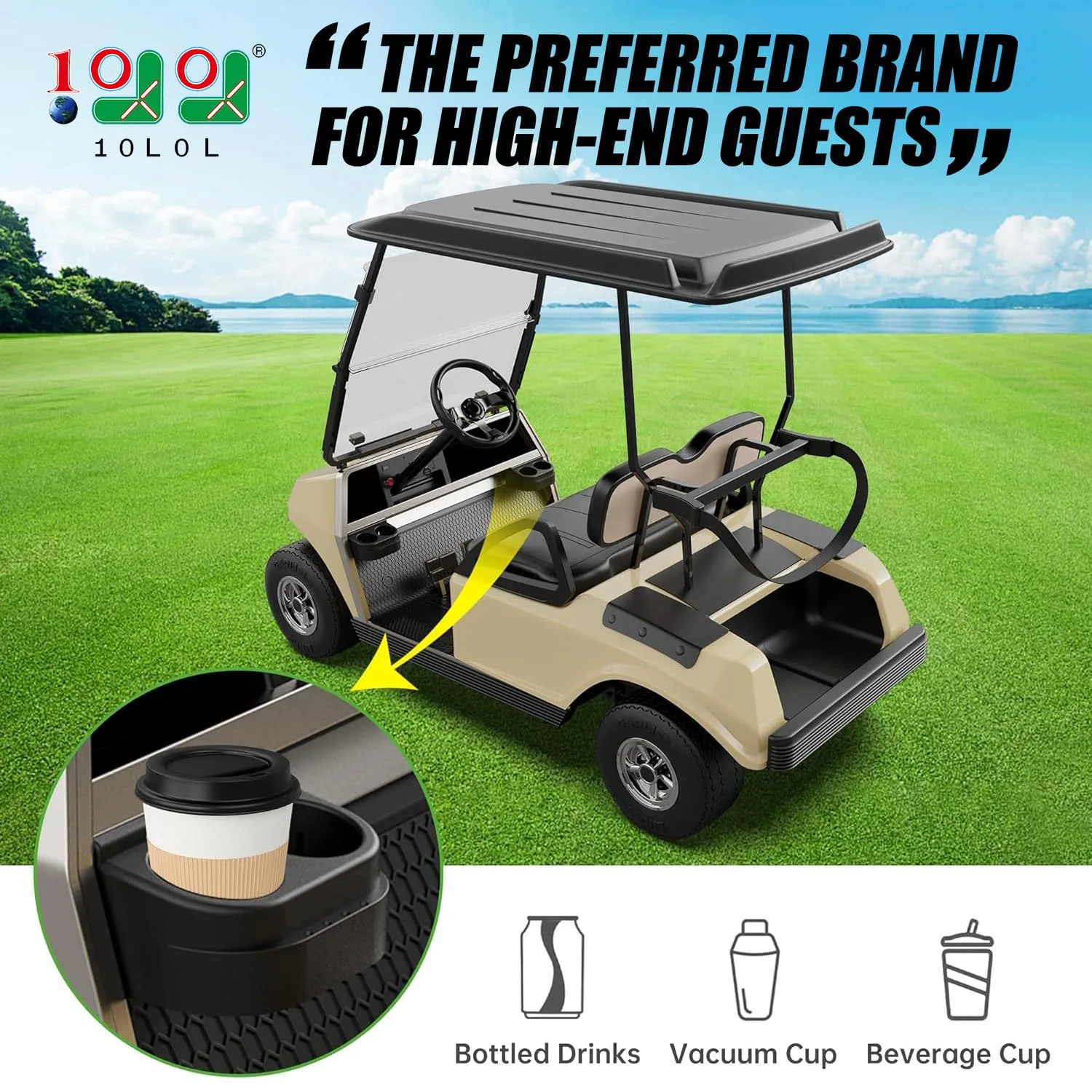 10L0L Cup Holders for Club Car DS 1993-Up image 2