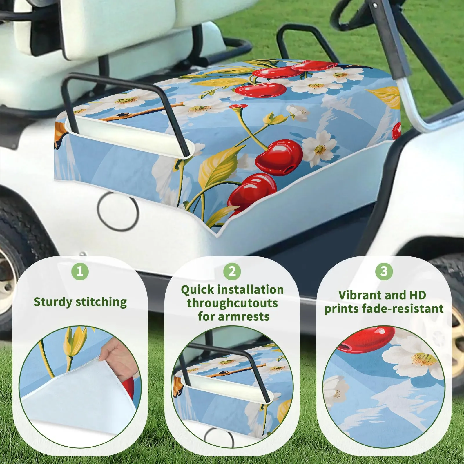 Tiveruda Golf Cart Seat Cover for Double Seats, 51 x 31 in image 3