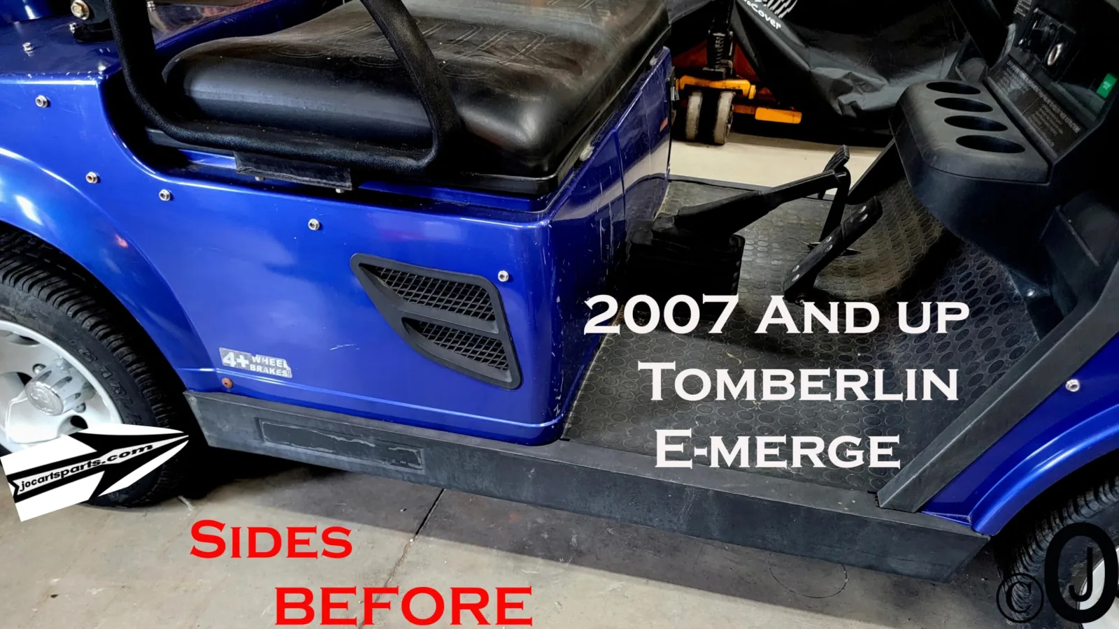 J & O Carts Parts Side Rocker Covers for Tomberlin E-Merge (2007+), Silver image 3