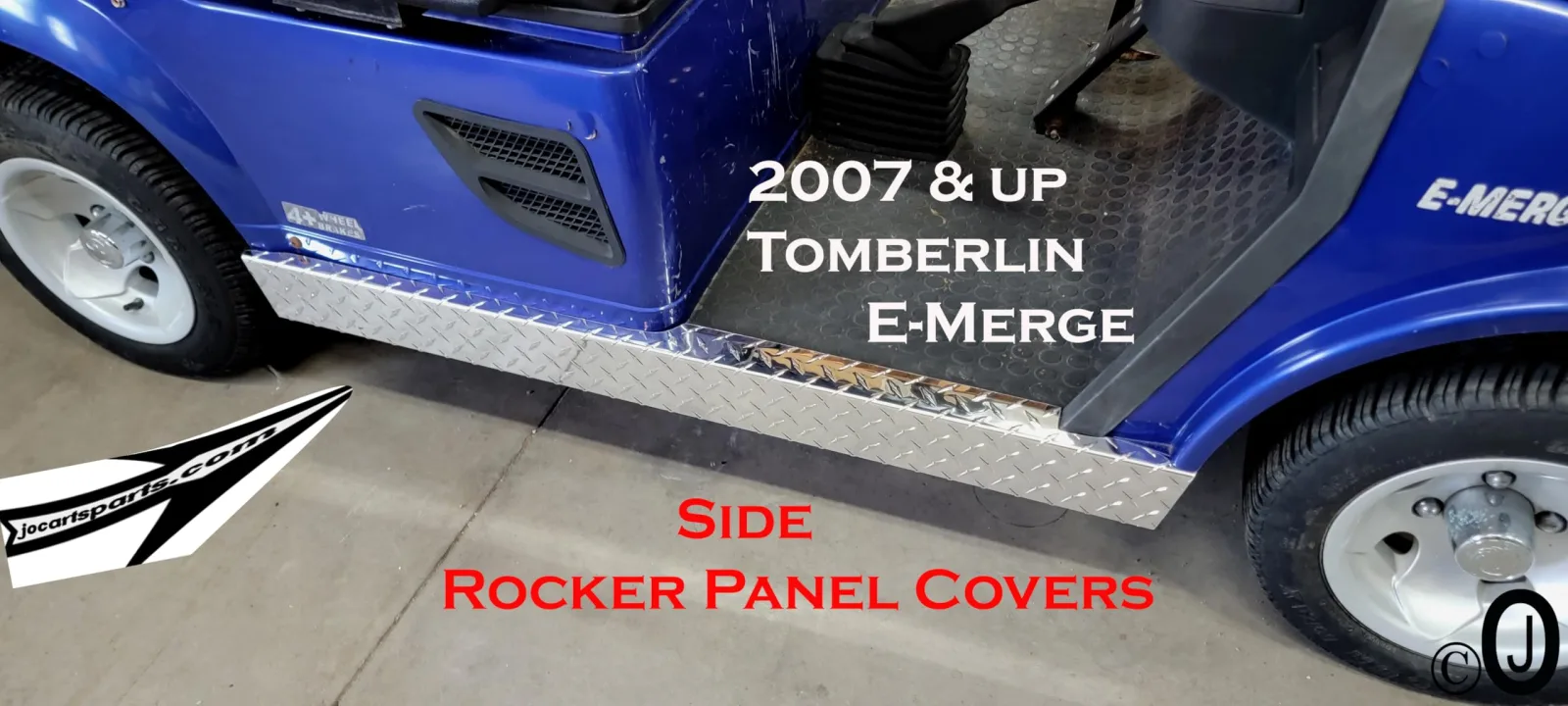 J & O Carts Parts Side Rocker Covers for Tomberlin E-Merge (2007+), Silver image 4