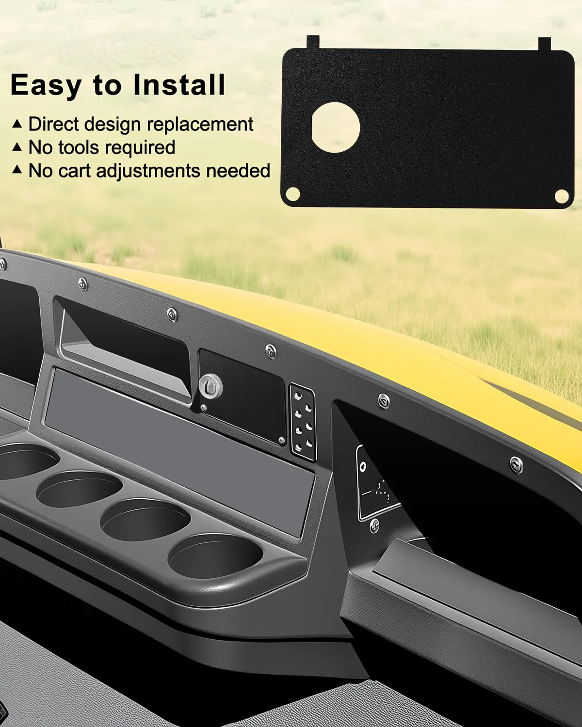 NEQXFQ KEY-01 Console Plate for E-Z-GO TXT Medalist image 3