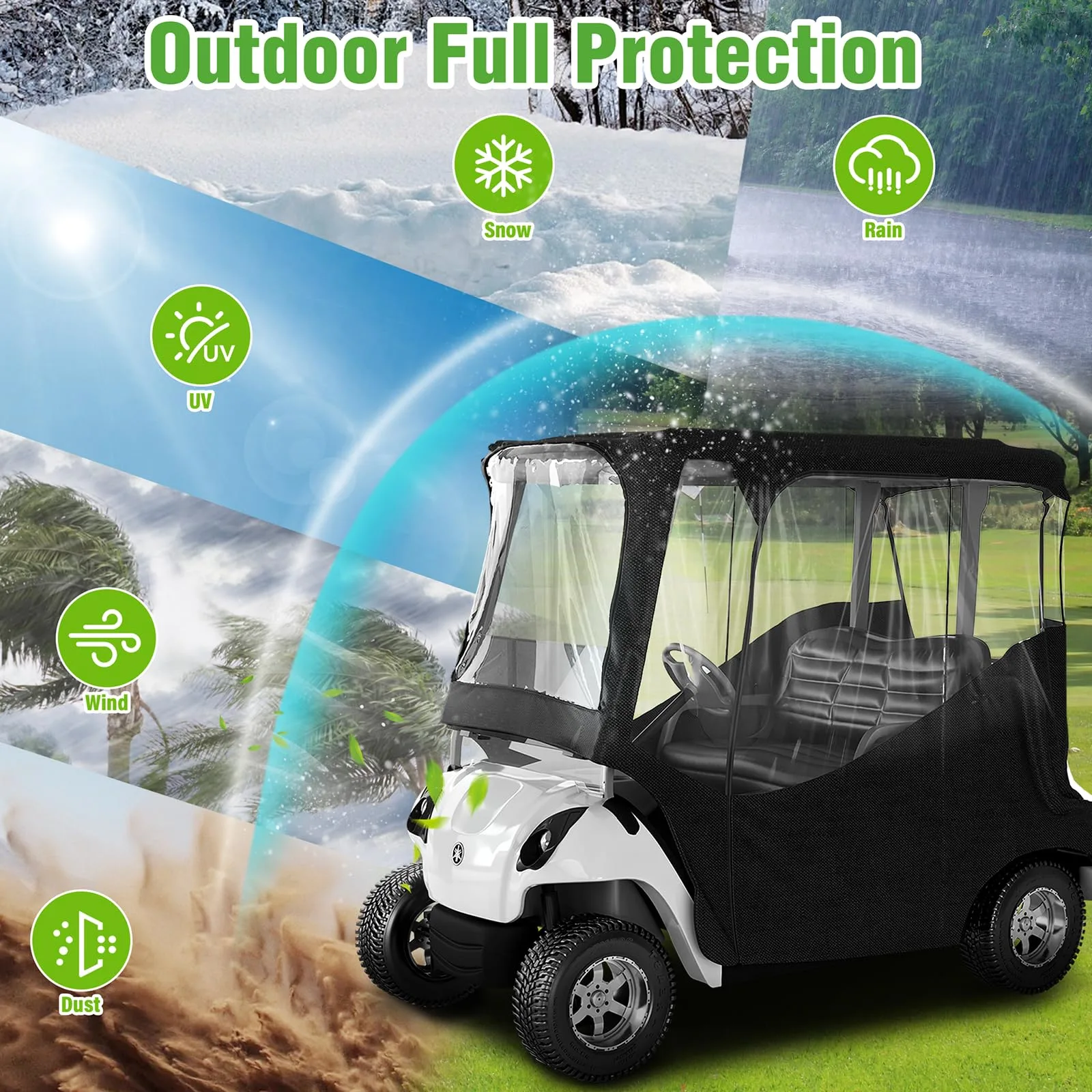 MASHELLY WAE0028 Golf Cart Rain Enclosure image 3