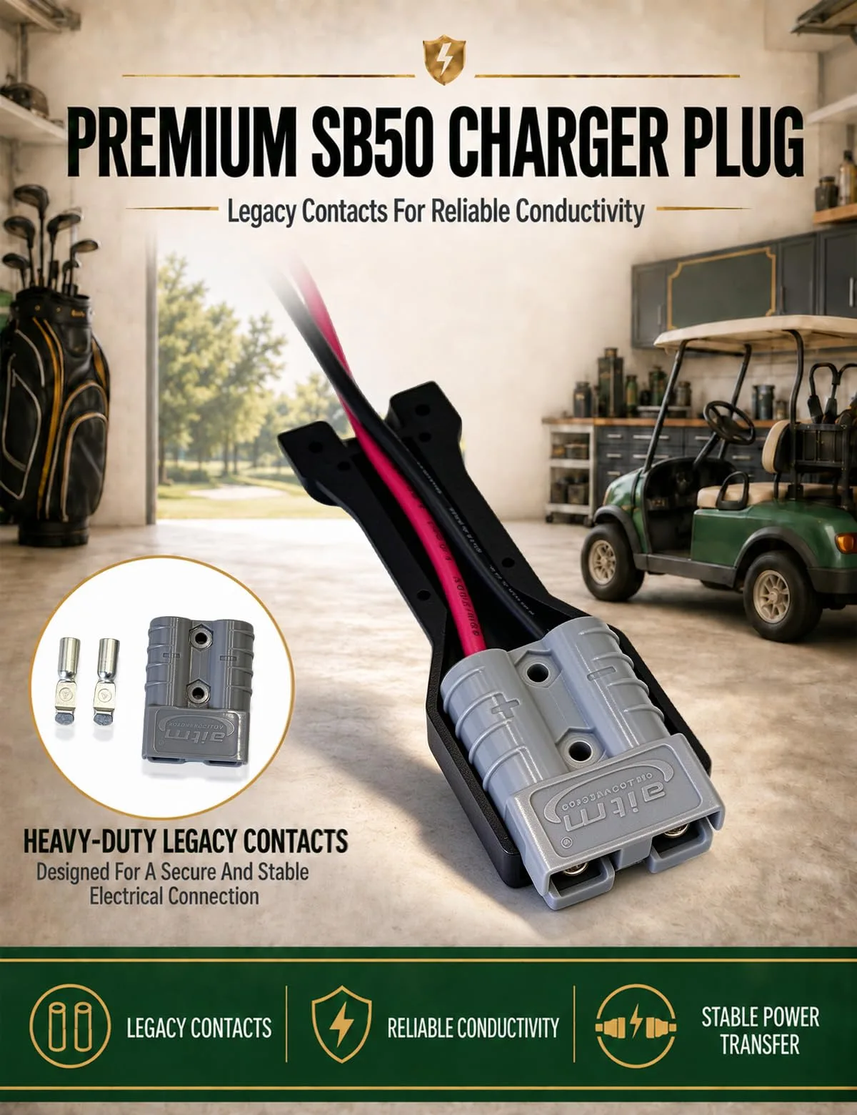 Rugaest SB50 Charger Plug Handle for 36V Golf Carts image 2