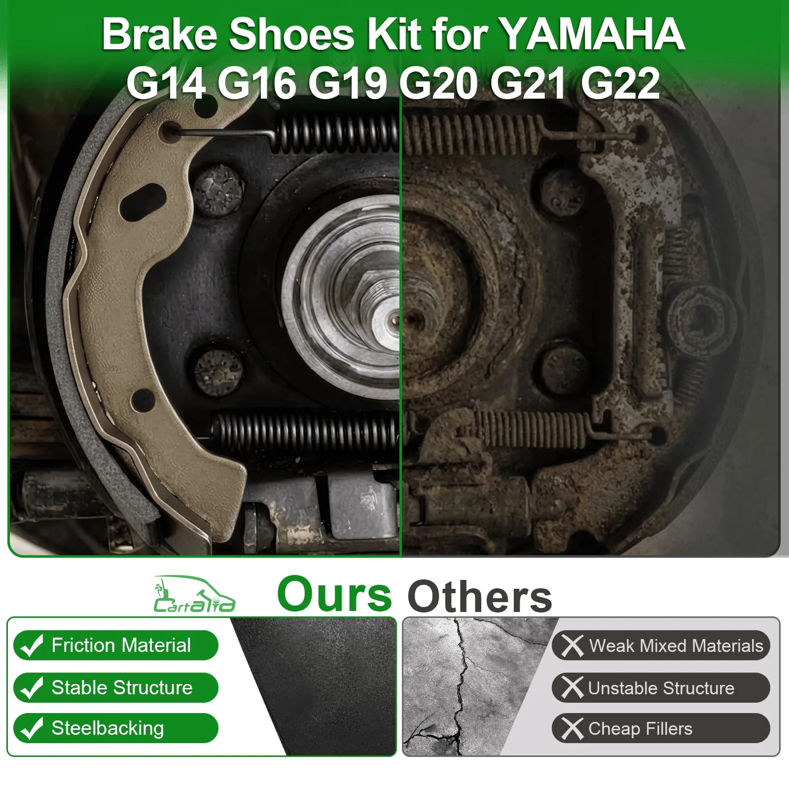 Cartalia YBK417 Brake Drum Hub Kit for Yamaha Golf Carts image 3
