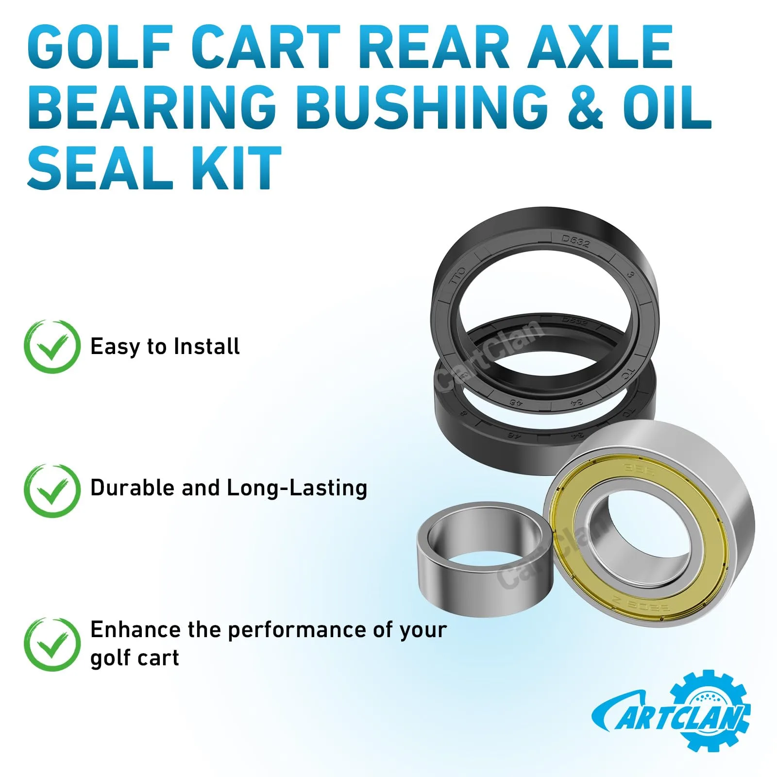 CartClan Rear Axle Bearing Seal Kit for Club Car DS & Precedent image 3