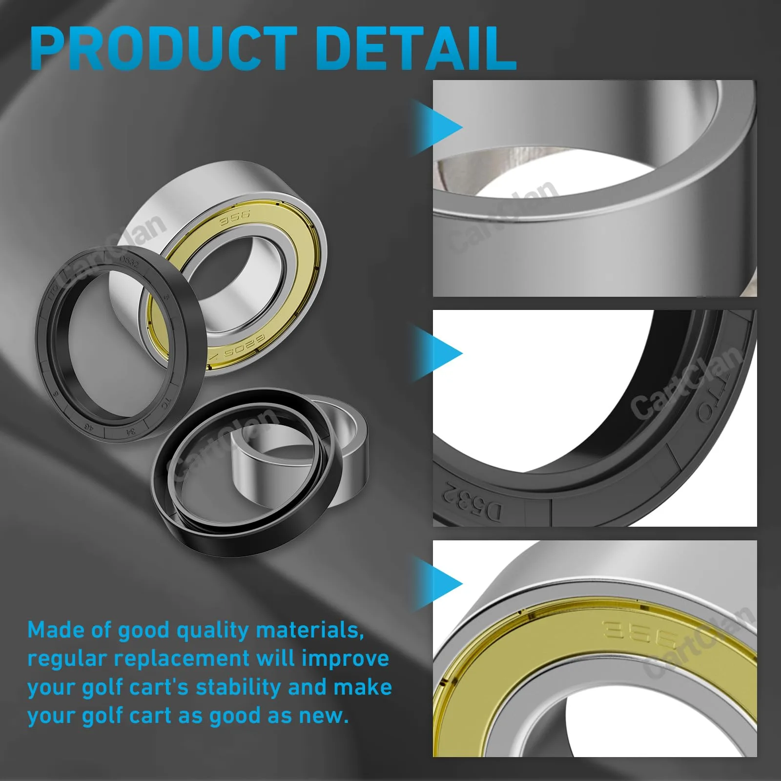 CartClan Rear Axle Bearing Seal Kit for Club Car DS & Precedent image 4