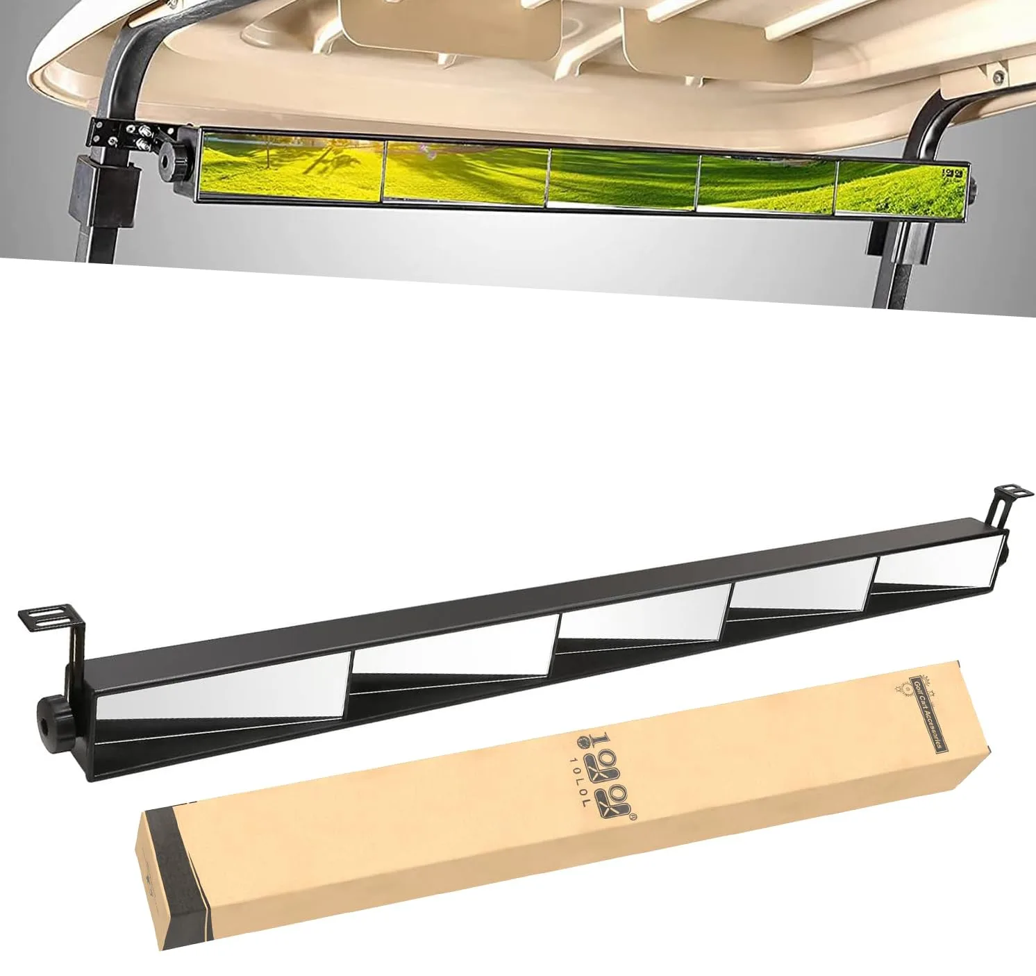 10L0L 5-Panel Golf Cart Rearview Mirror