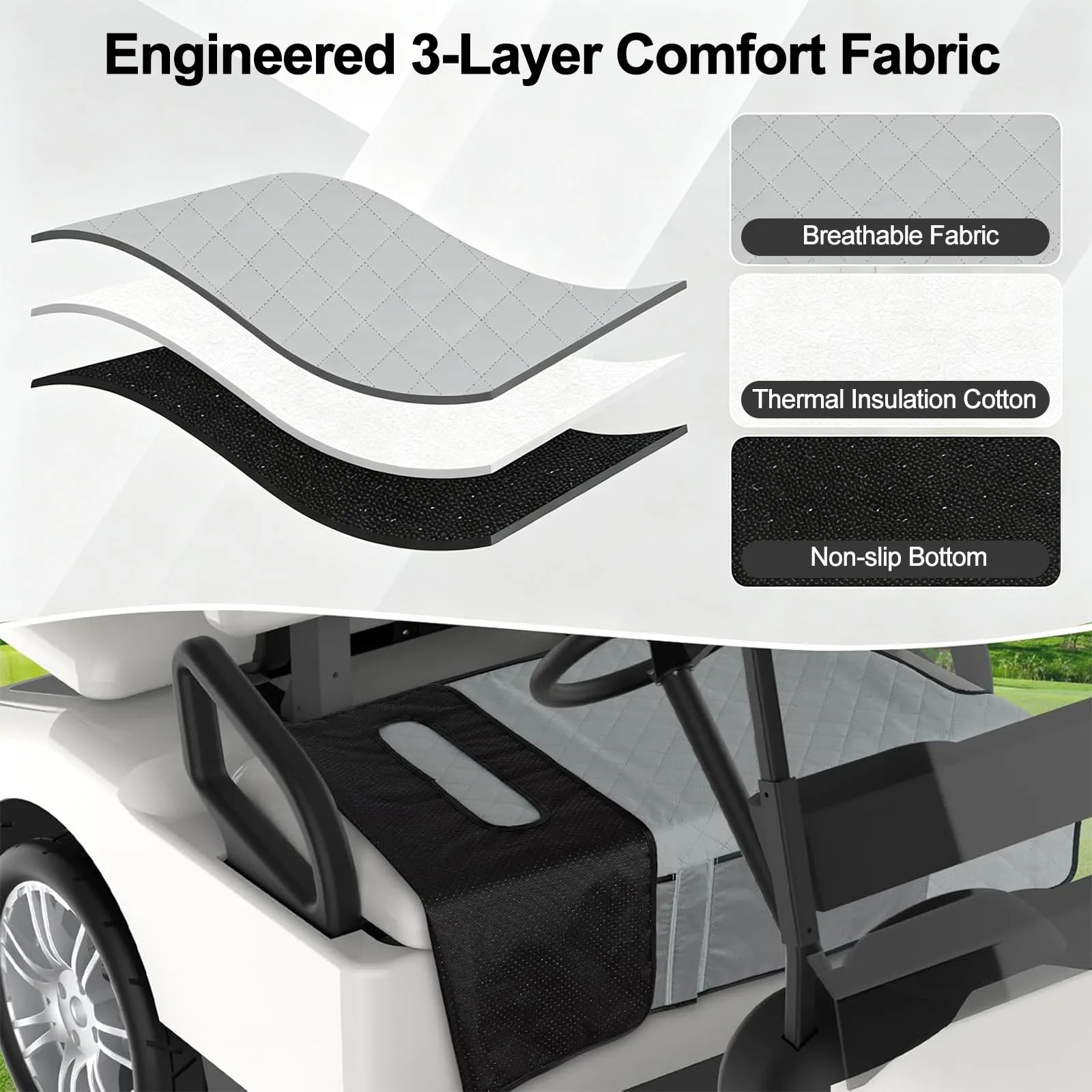 Could Spark Golf Cart Seat Cover for E-Z-GO, Yamaha & Club Car image 4