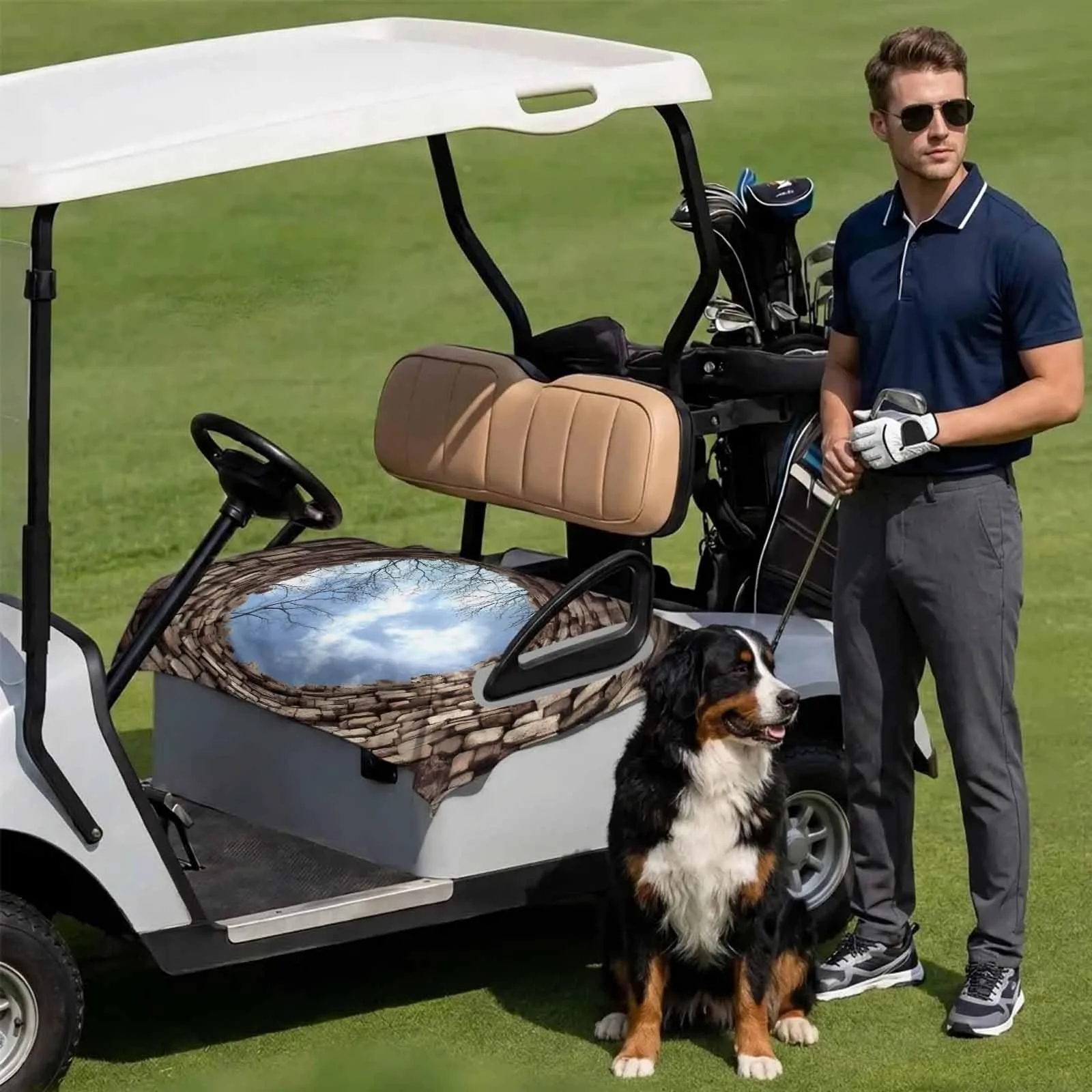 DecorLovee Golf Cart Seat Cover, 51 x 31 Inches image 3