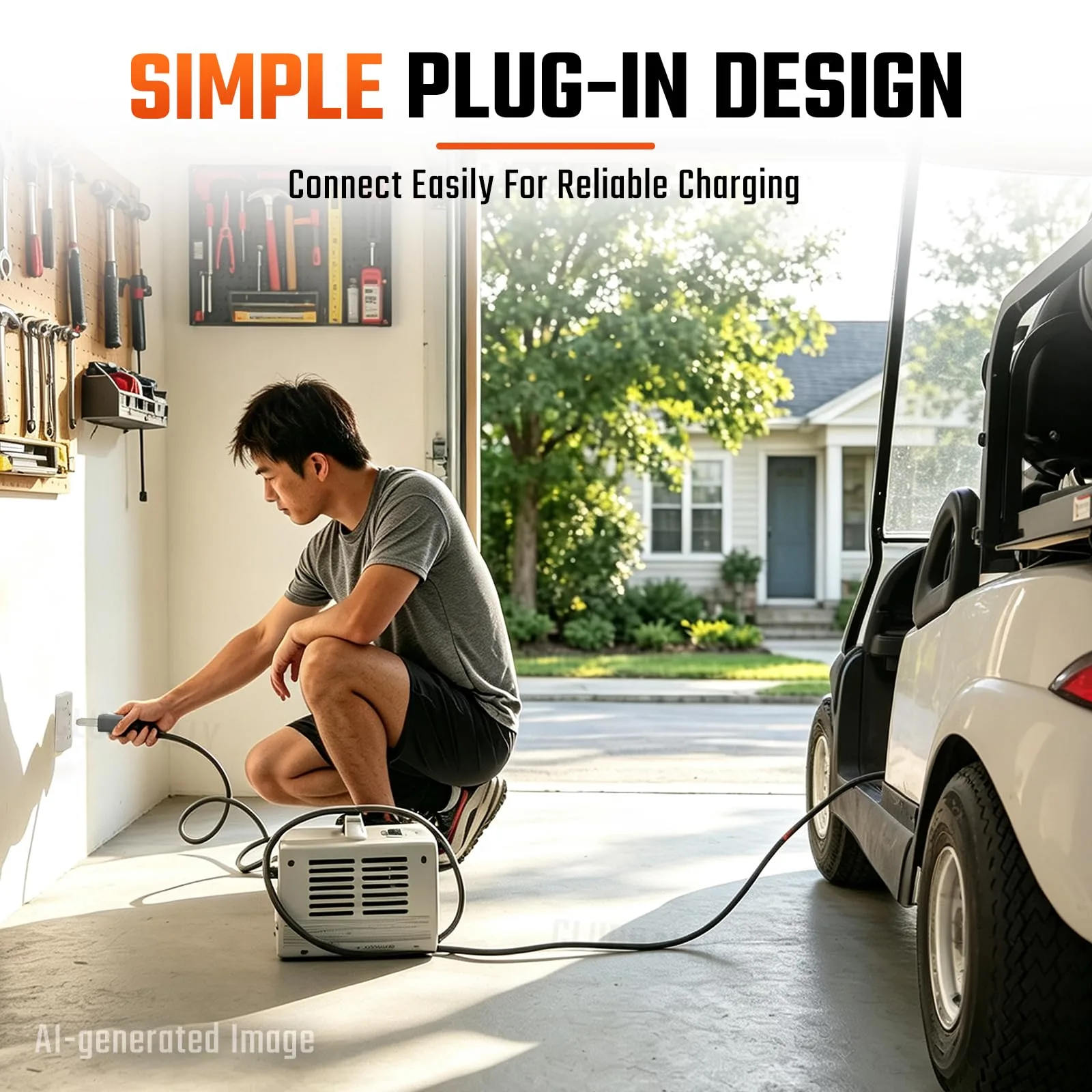 CLUBRALLY 36V Golf Cart Charger Cord Plug Aix-CB-101 image 4