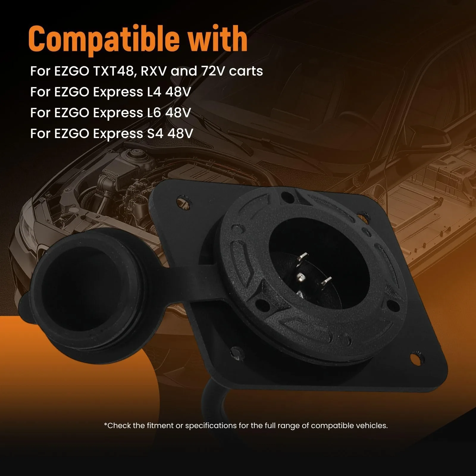maXpeedingrods QF38CH E-Z-GO Charger Port Cover Plate image 2