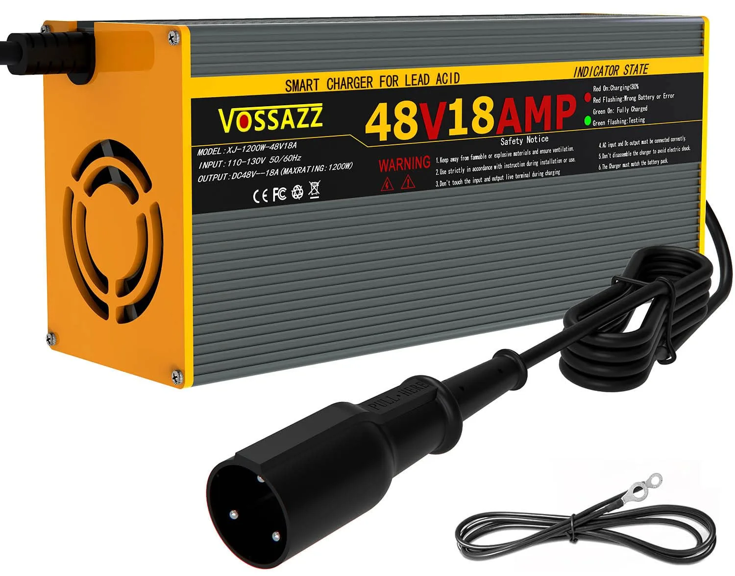 VOSSAZZ 48V 18A Charger for Club Car DS and Precedent
