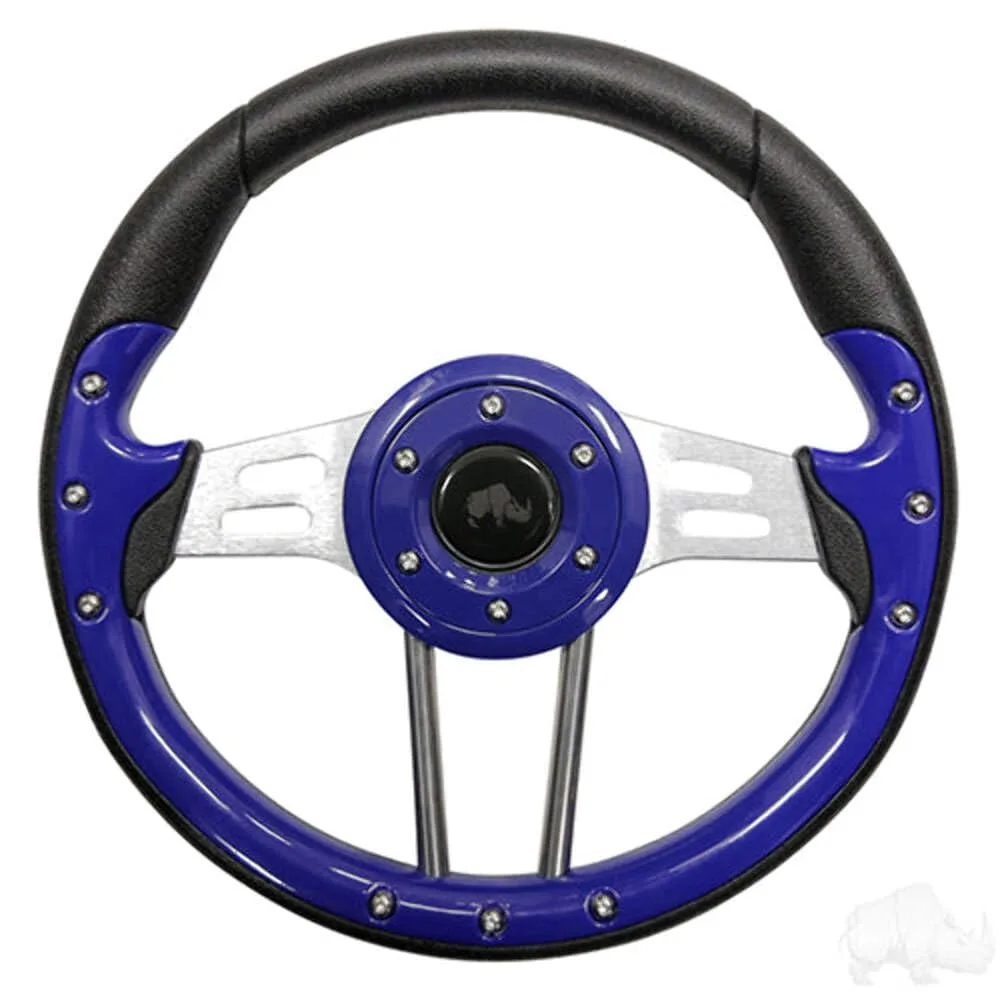 RHOX Aviator 4 Blue Golf Cart Steering Wheel ACC-SW120