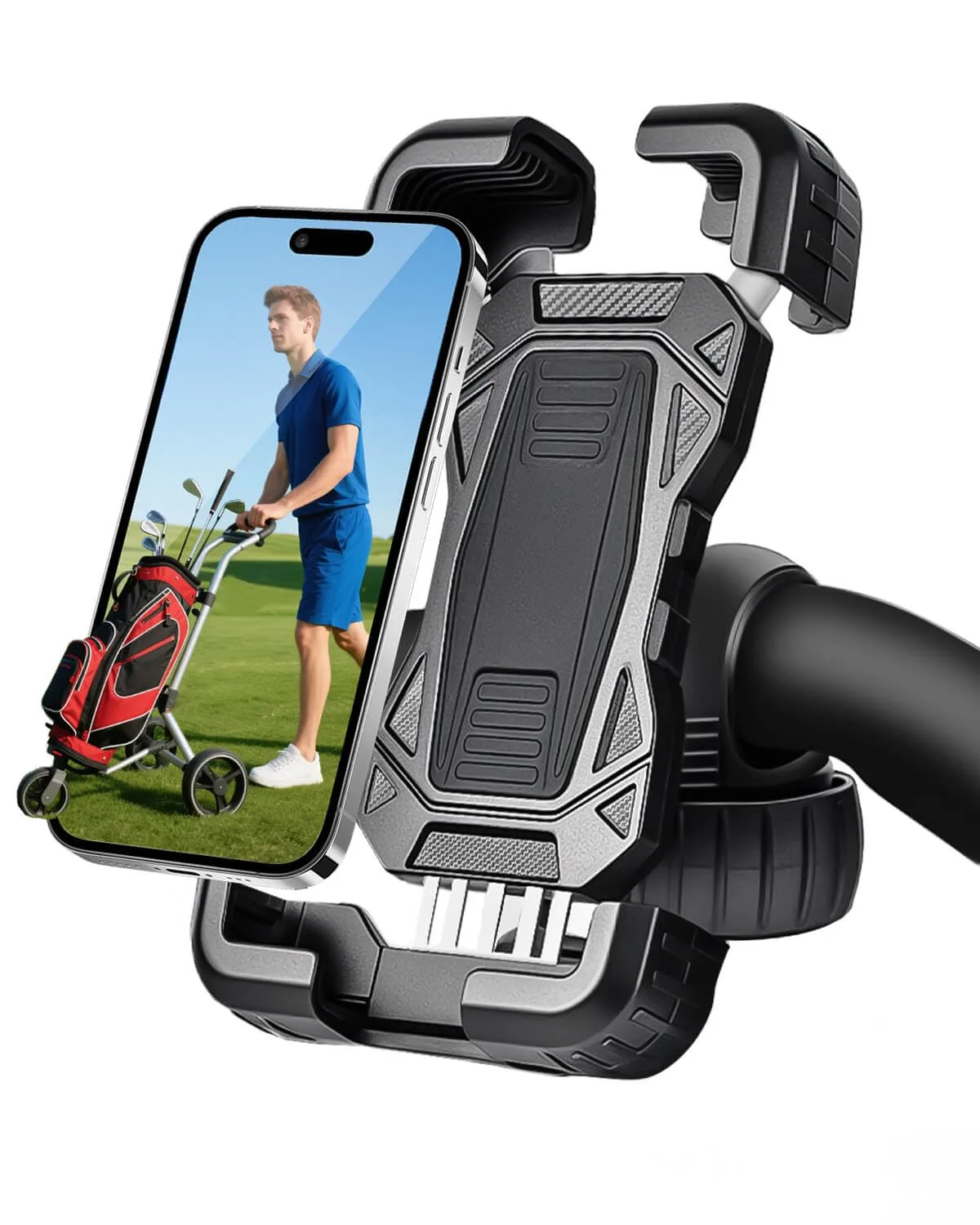 LEAPGOMAX PHD001 Golf Push Cart Phone Holder Mount