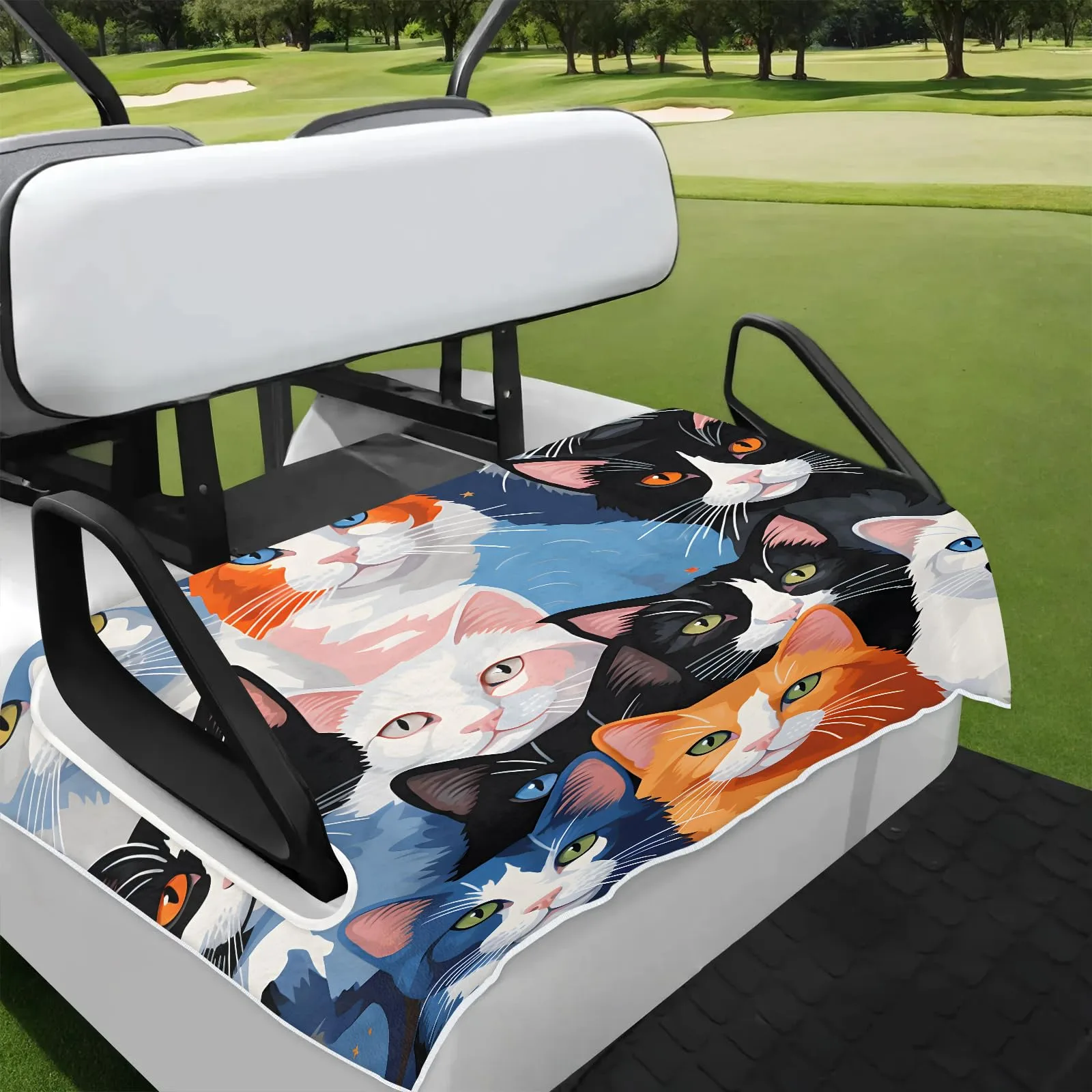 Tiveruda Golf Cart Seat Cover for Double Seats, 51 x 31 in