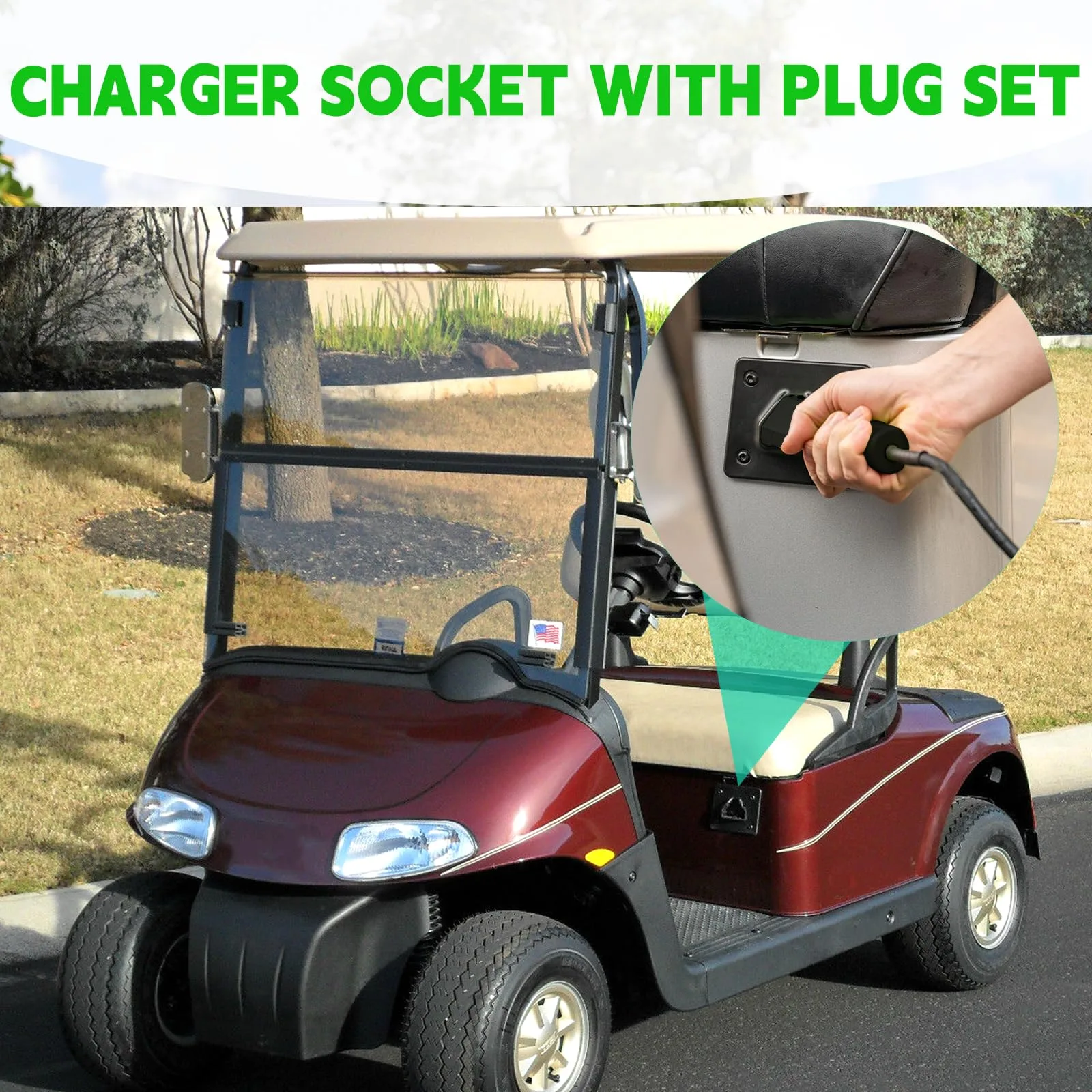 DIYOLFALL 48V Charger Plug for E-Z-GO RXV Golf Cart image 2