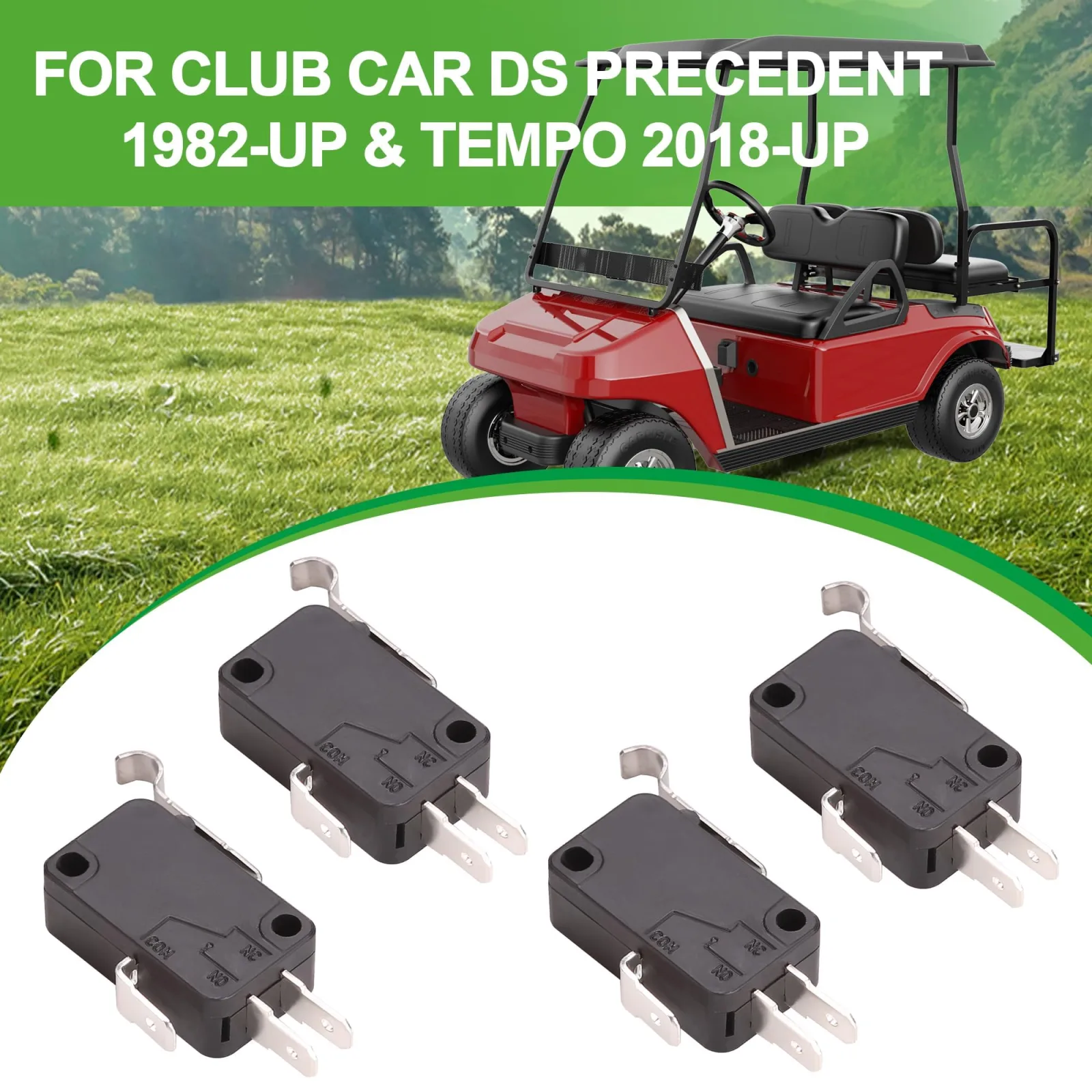 10L0L Club Car F&R Micro Switch 3-Prong, 4-Pack image 3