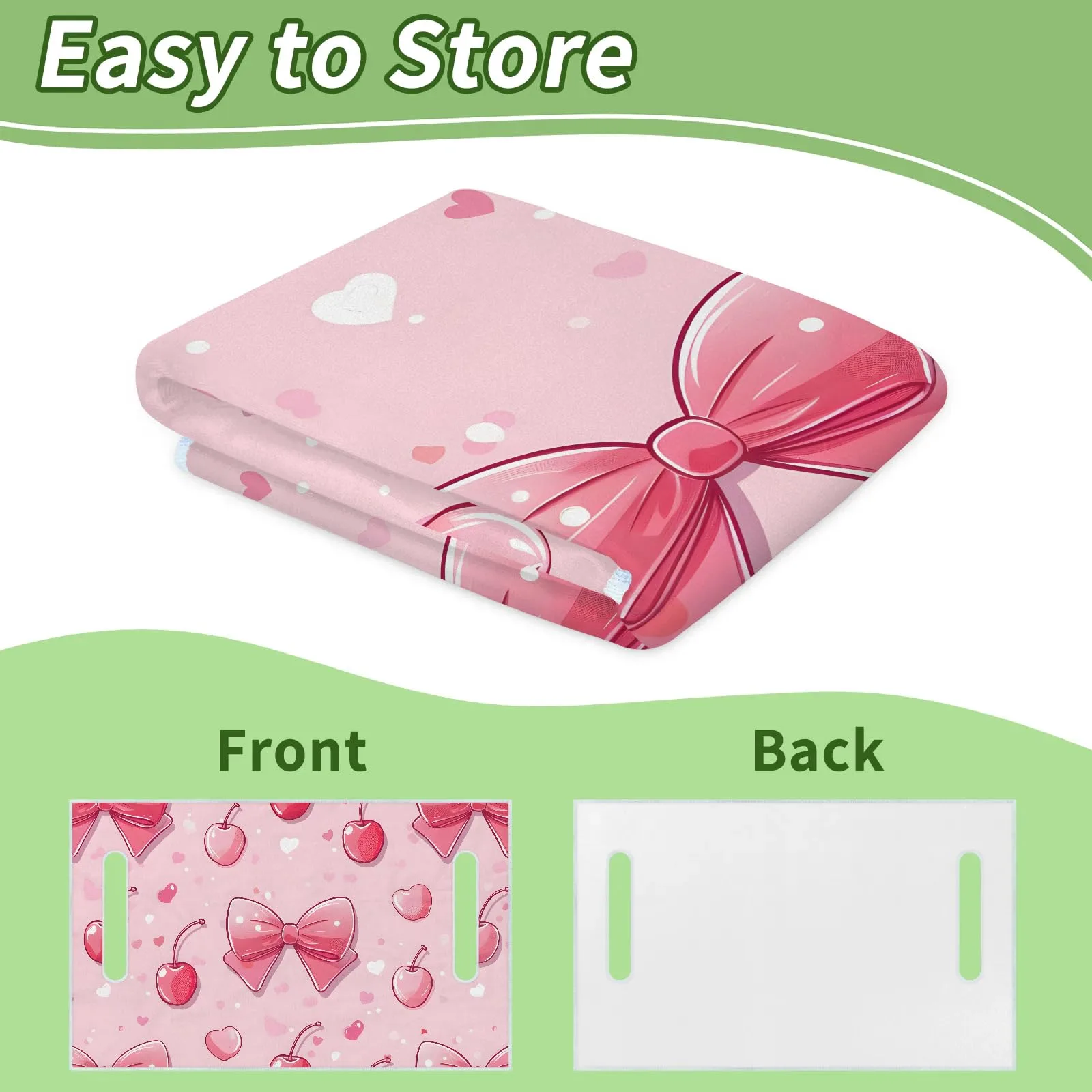 Tiveruda Pink Bow Cherry Golf Cart Seat Cover image 4