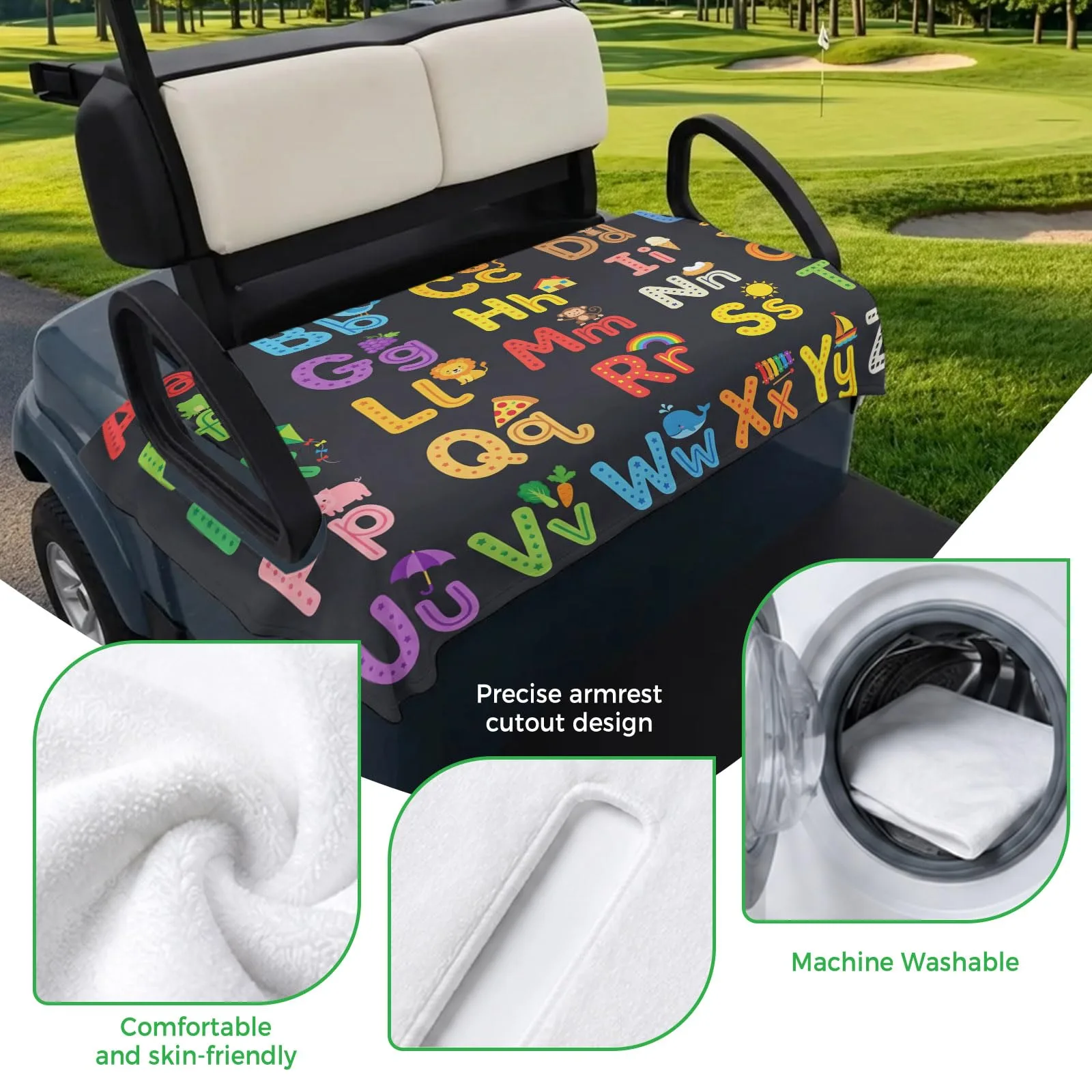 Trosturdspn Golf Cart Seat Towel Blanket 51 x 31 in. image 3