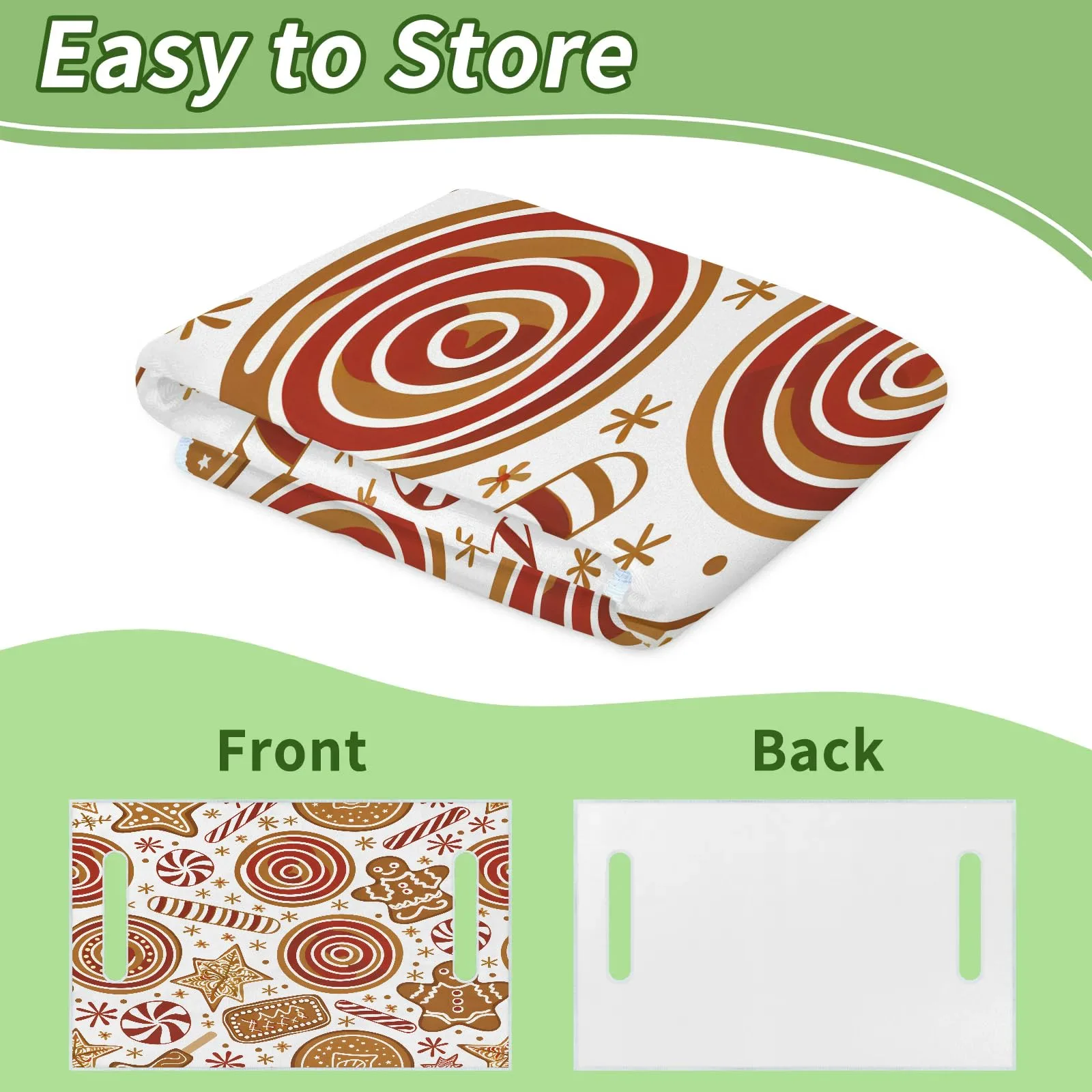 Tiveruda Gingerbread Man Holiday Golf Cart Seat Cover — 51" x 31" image 4