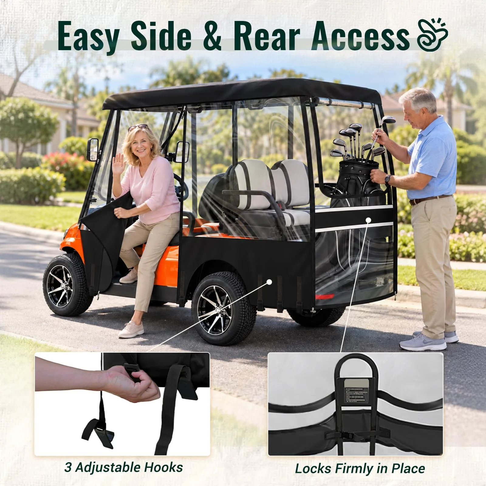 LUPPLE Enclosure for Denago Nomad XL 2+2 Golf Cart image 4