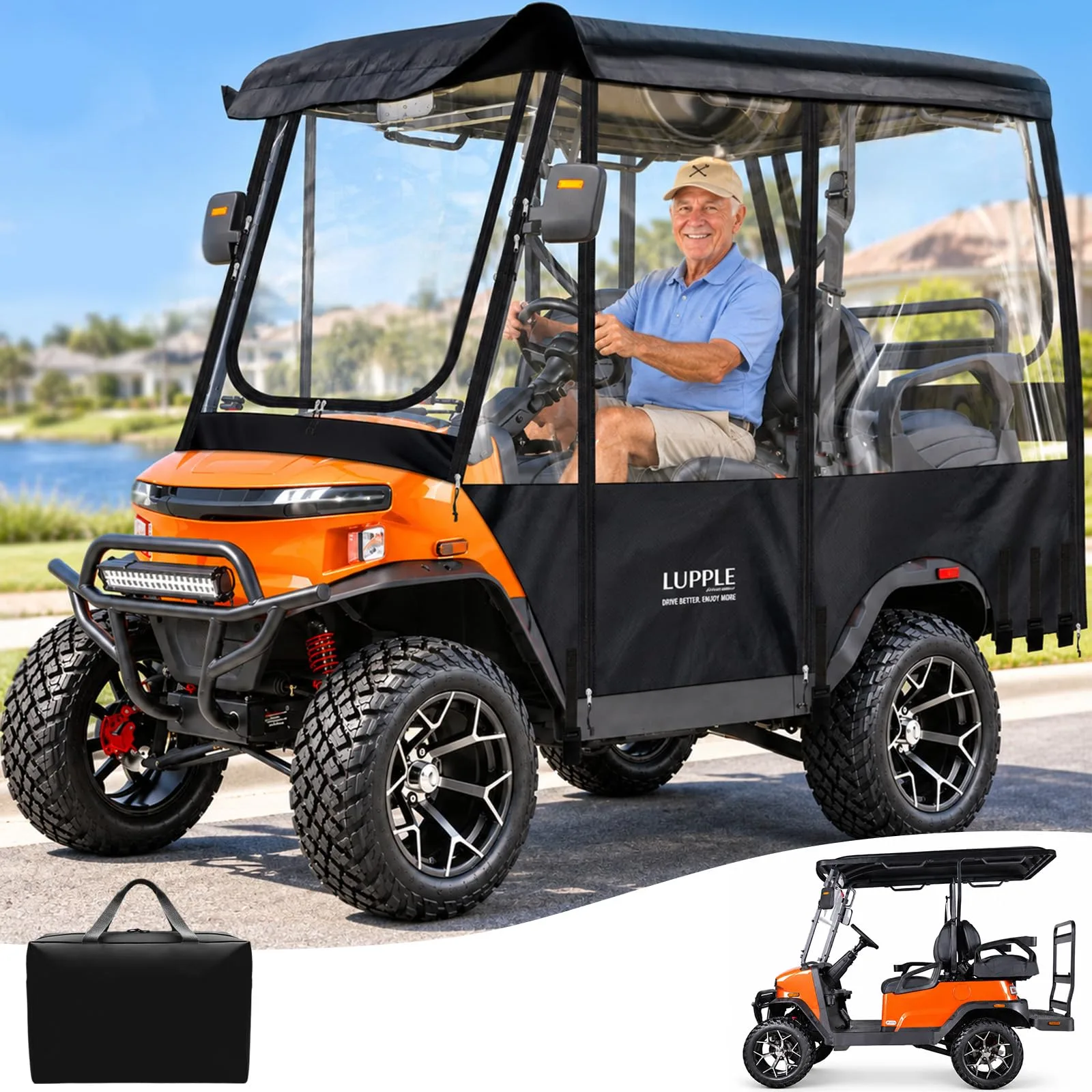 LUPPLE Enclosure for Denago Nomad XL 2+2 Golf Cart