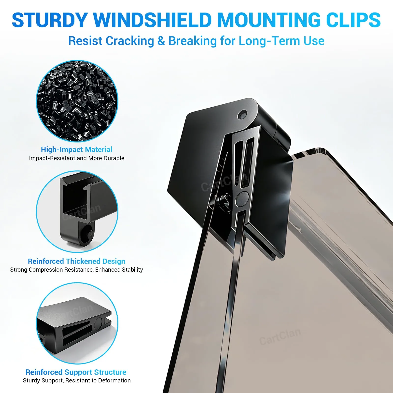 CartClan CT-0160 Tinted Folding Windshield for E-Z-GO RXV image 2