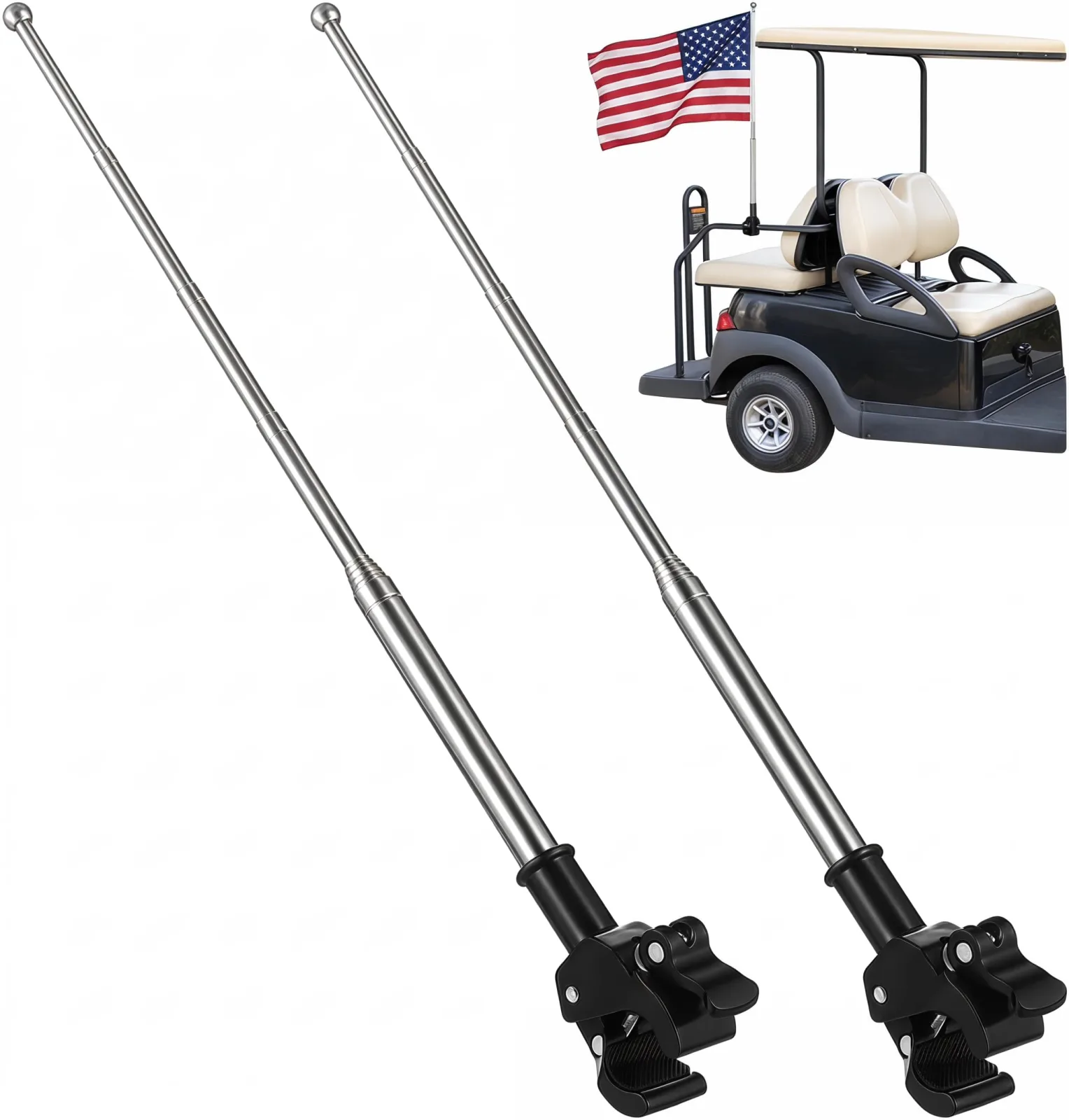 TOPPERFUN Adjustable Golf Cart Flag Holder