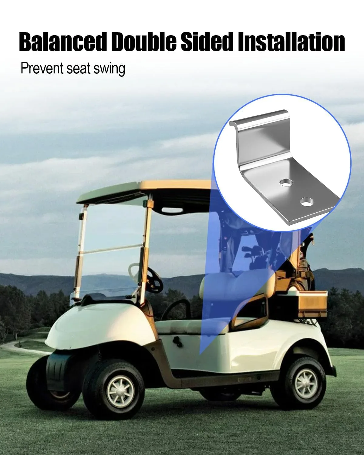 AUGREX Seat Hinges for E-Z-GO Golf Carts 18250-G1 image 4