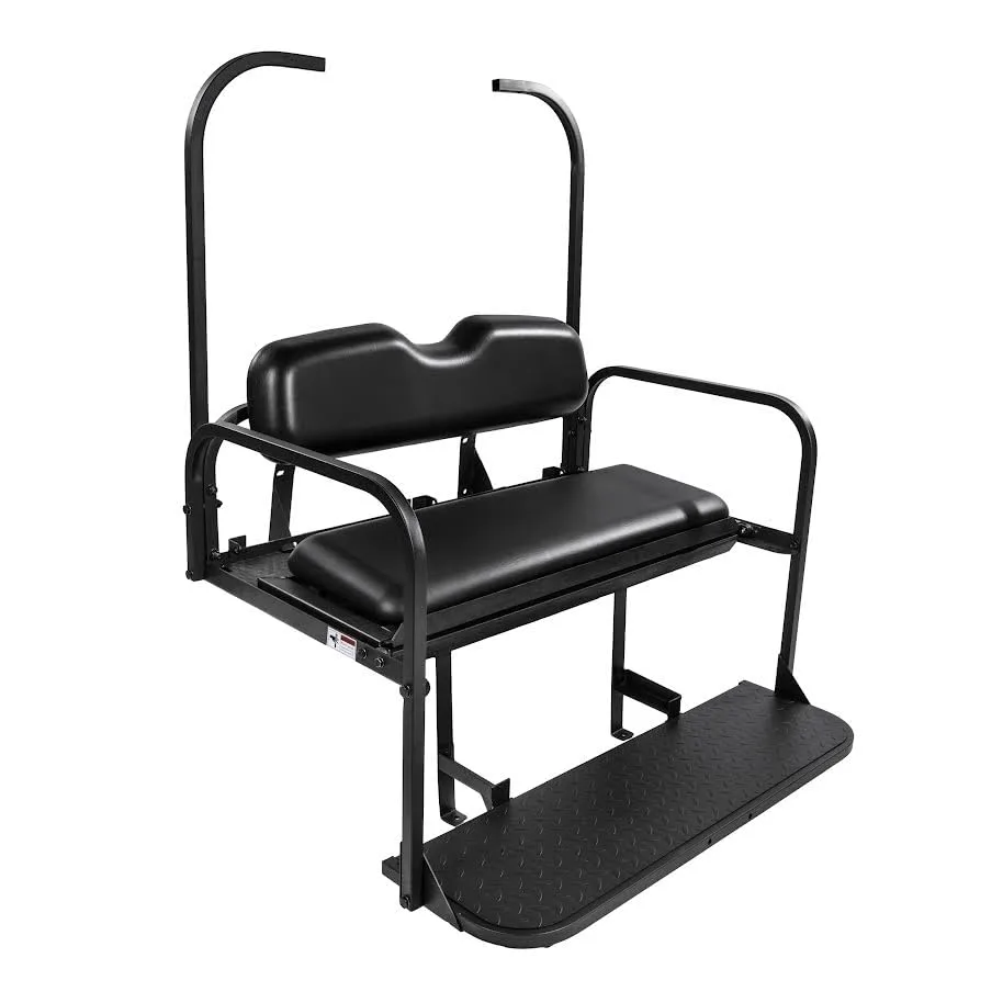 Generic EZGO TXT Rear Seat Kit, Black Fold-Down Cushions