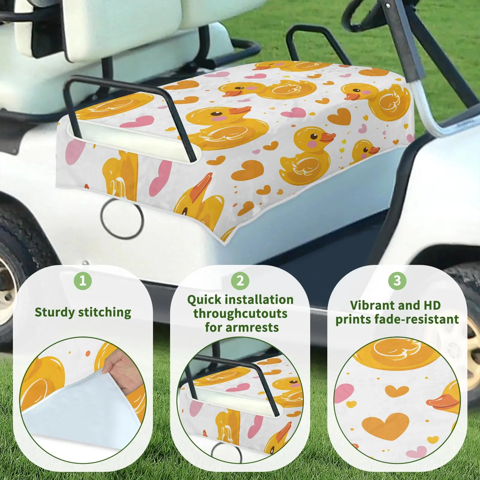 Tiveruda Golf Cart Seat Cover for Double Seats image 3