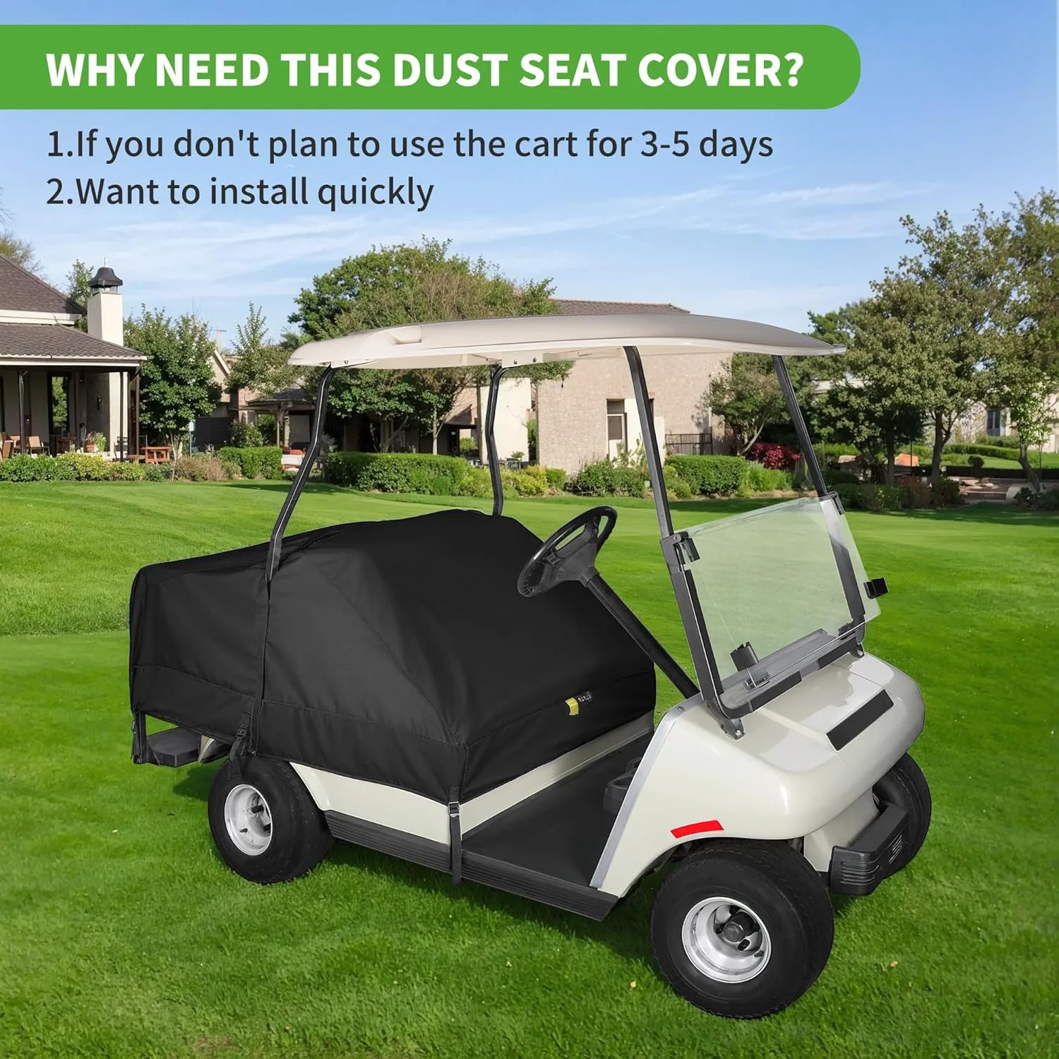 10L0L Waterproof 2+2 Golf Cart Seat Cover image 3