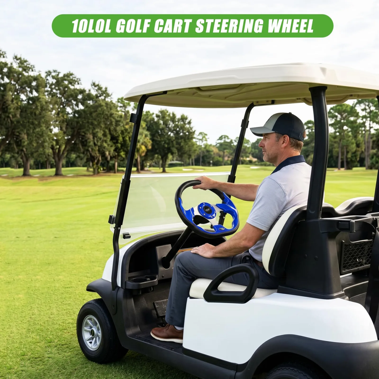 10L0L ACC Aluminum Golf Cart Steering Wheel – 12.5" image 4