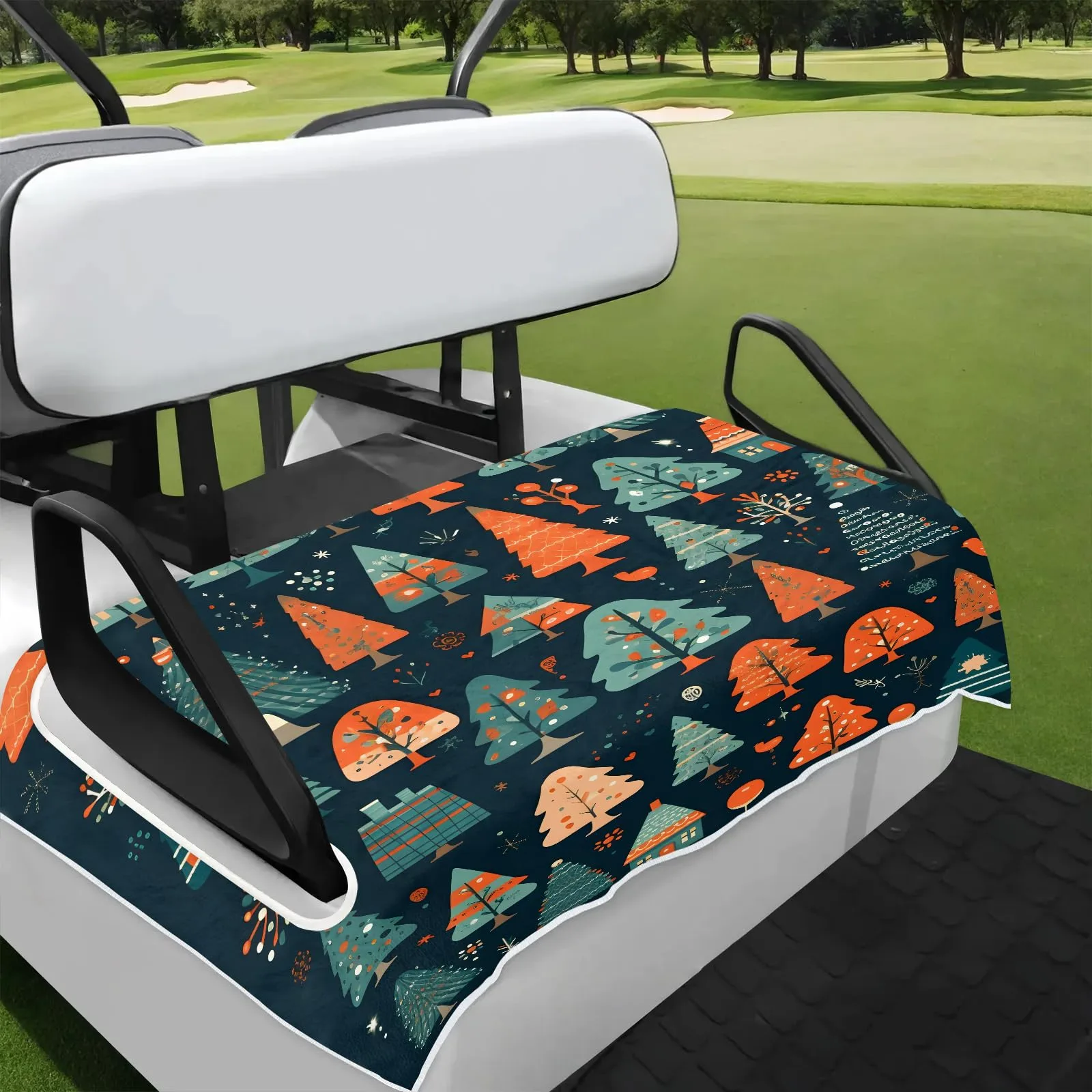Tiveruda Golf Cart Seat Cover Blanket for Double Seats