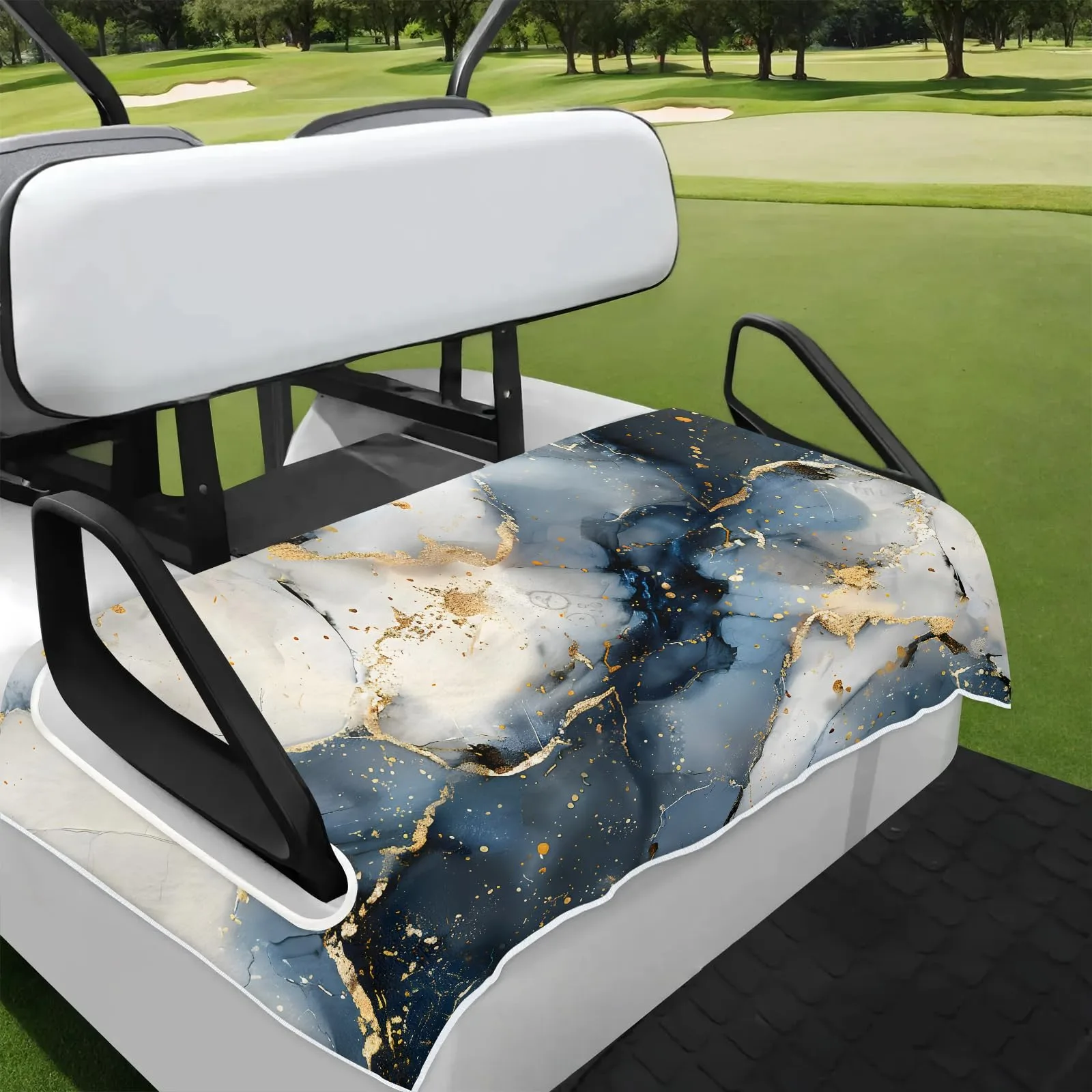 Tiveruda Marble Golf Cart Seat Cover, 51 x 31 Inches