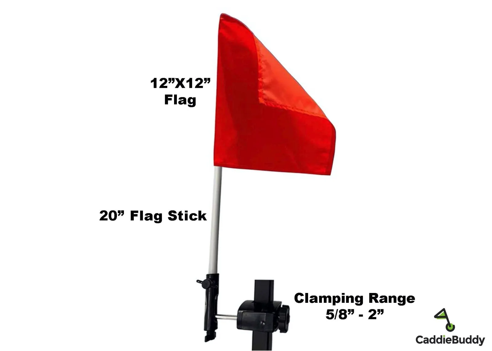Caddie Buddy Orange Golf Cart Safety Flag image 4