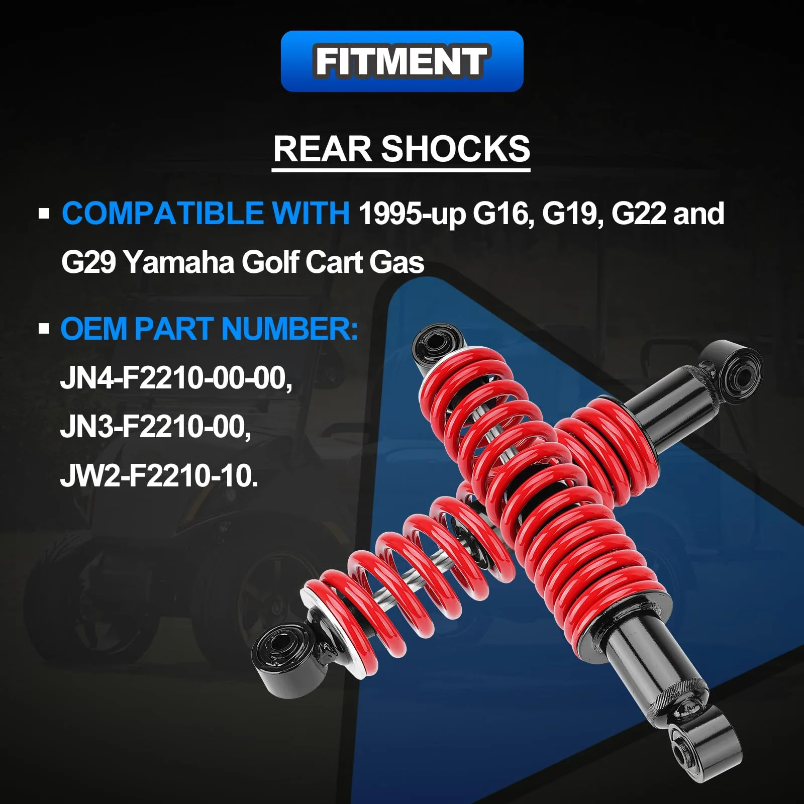 AUTOBABA Rear Shock Absorbers for Yamaha Golf Carts image 2
