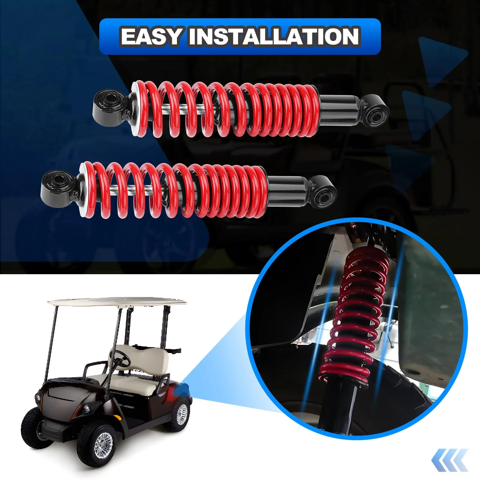 AUTOBABA Rear Shock Absorbers for Yamaha Golf Carts image 4