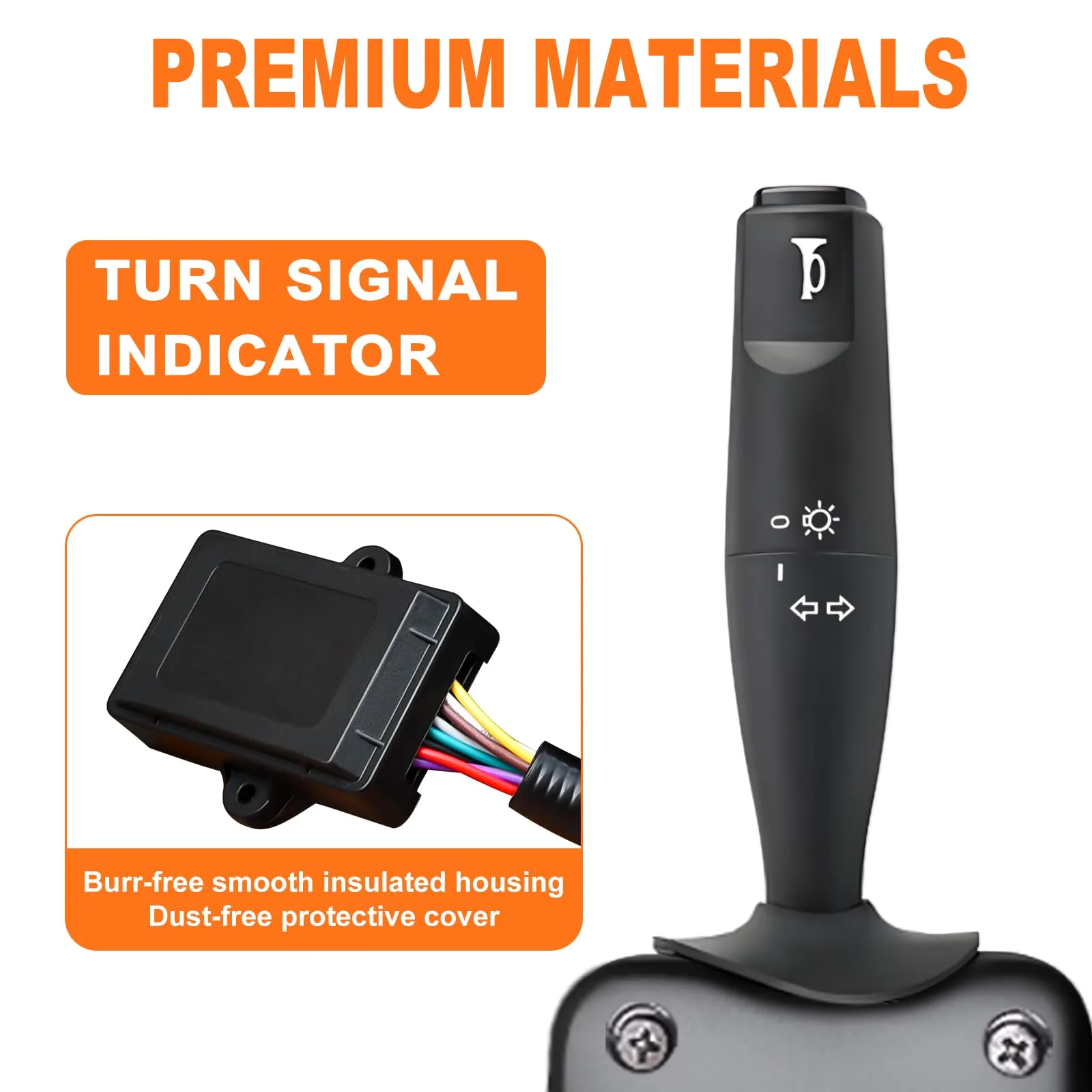Orle Oko 9-Pin Golf Cart Turn Signal Switch with Horn Button, 12V image 3