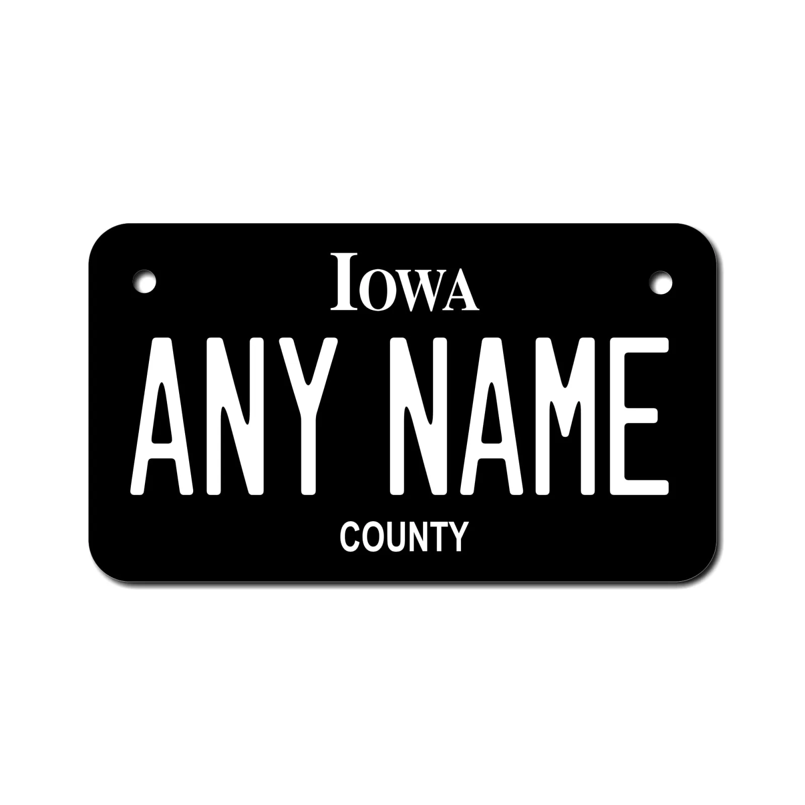 Teamlogo Personalized Iowa Golf Cart License Plate 4 x 7 in