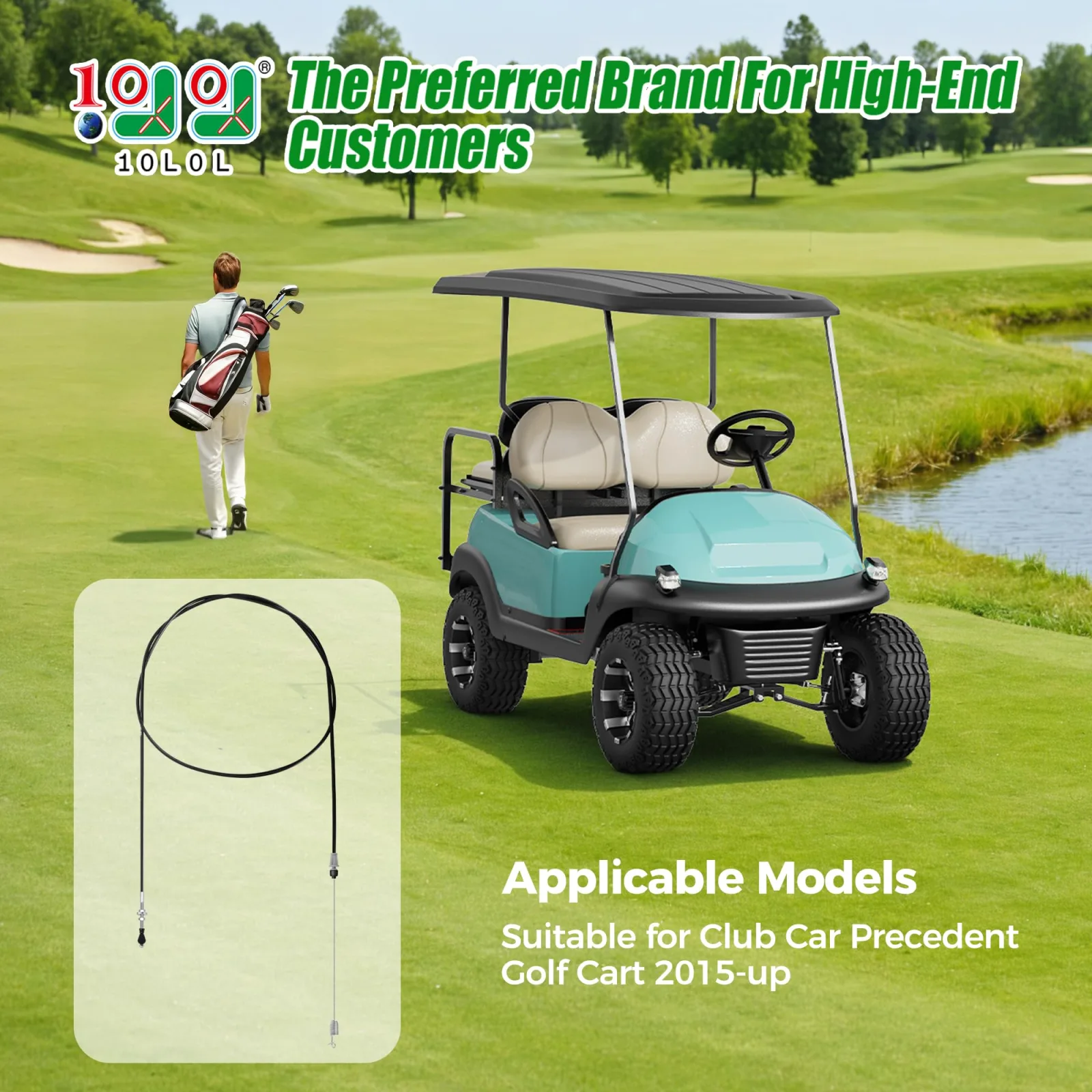 10L0L Throttle Cable for Club Car Precedent, Onward & Tempo image 2