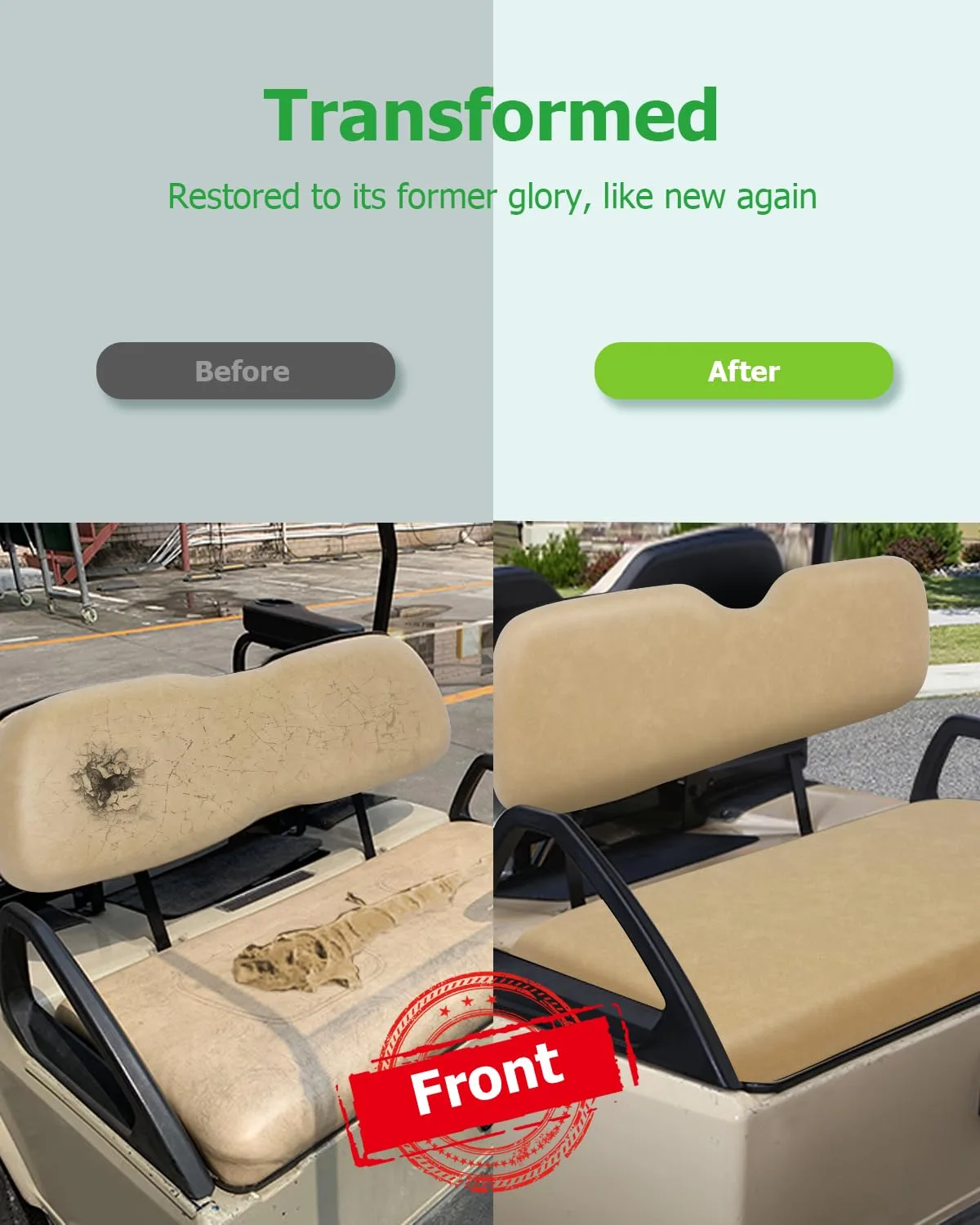ILVGOLF Beige Front Seat Cushion for E-Z-GO RXV image 4