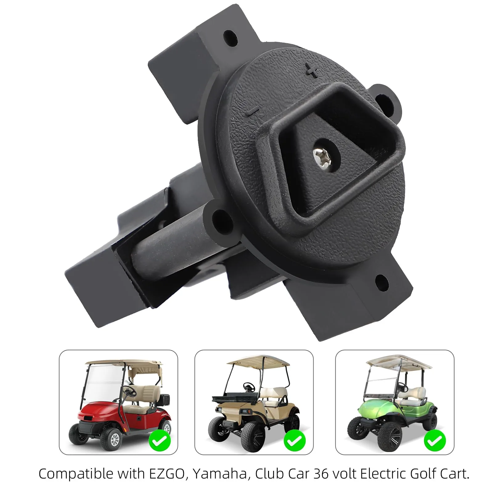 Roykaw 36V Golf Cart Crowfoot Charger Plug Receptacle image 3