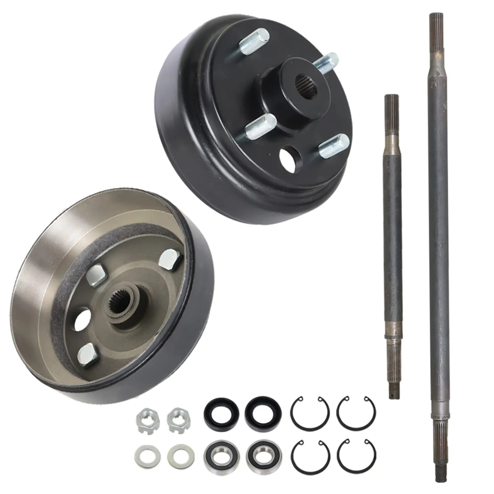 SEBLAFF Golf Cart Rear Axle Brake Hub Drum Kit