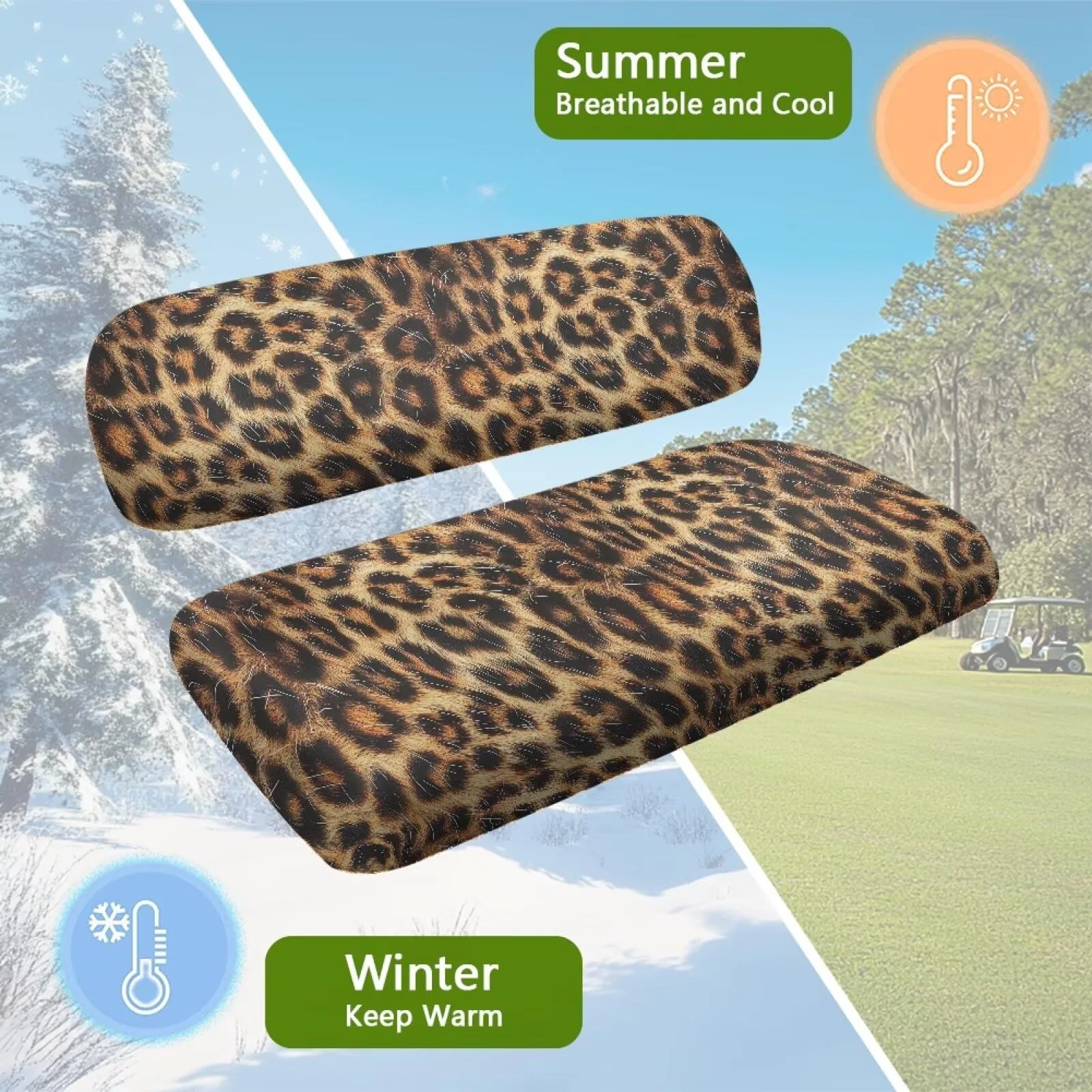ELEQIN Golf Cart Seat and Backrest Cover Set image 4