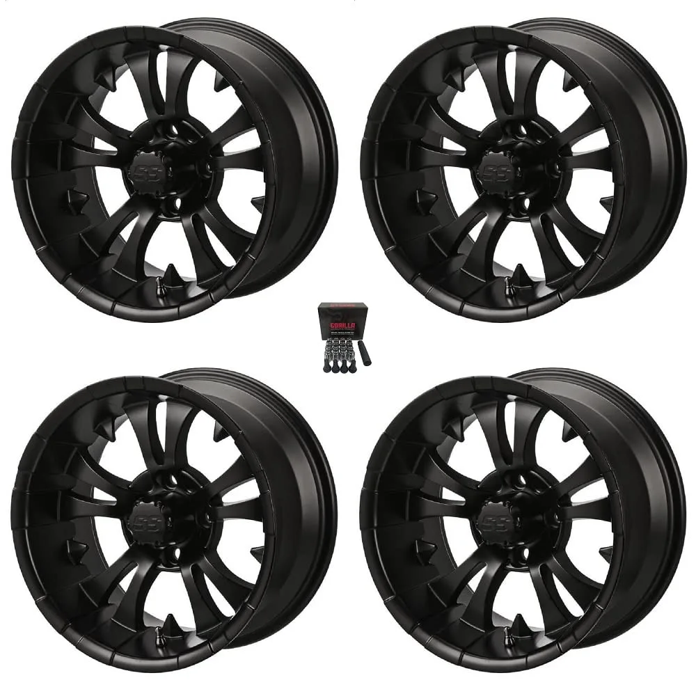 LSI Warlock 14-Inch Golf Cart Wheels for E-Z-GO & Club Car